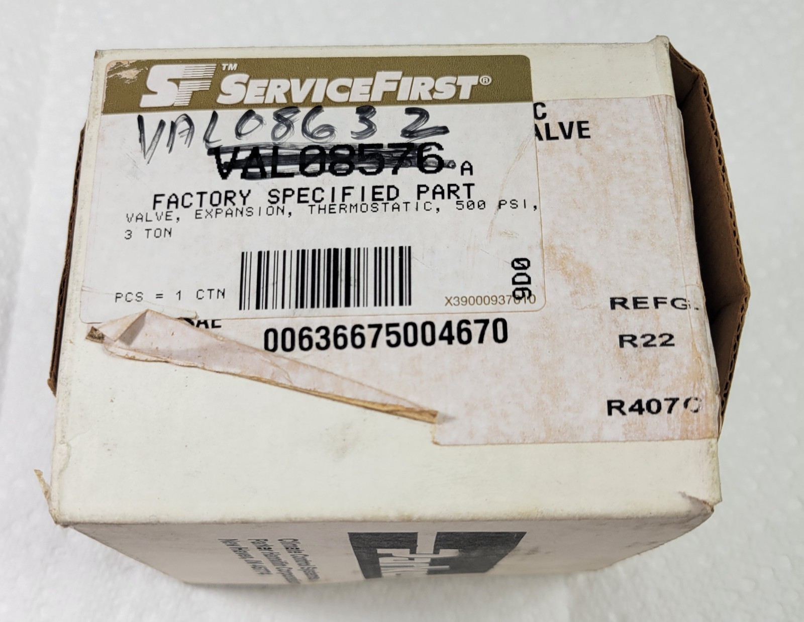 Trane Service First Thermal Expansion Valve VAL08632, D342111P05 (Brand New)