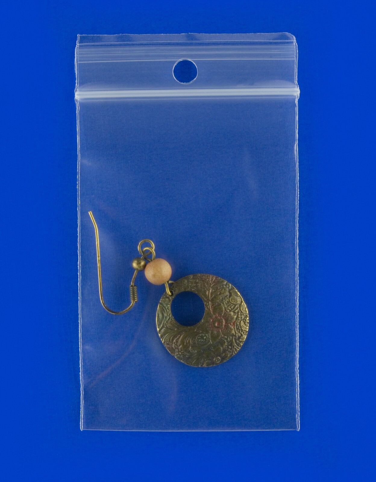 100 Hang Hole 4Mil Zip Seal Reclosable Poly Bags Jewelry Top Lock Zipper Baggies