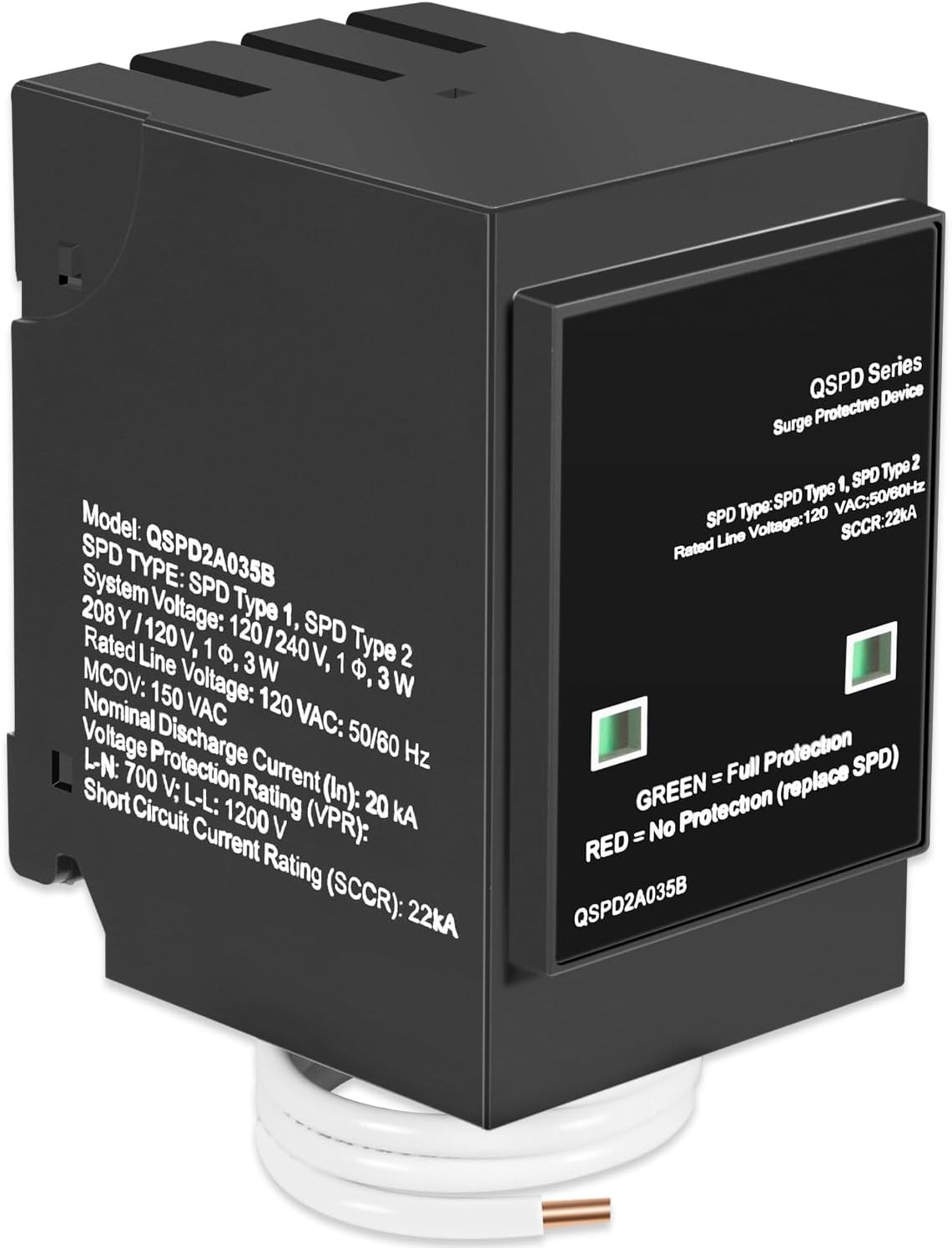 Replace for Siemens QSPD2A035B 35 KAmp BoltShield Indoor Surge Protective Device