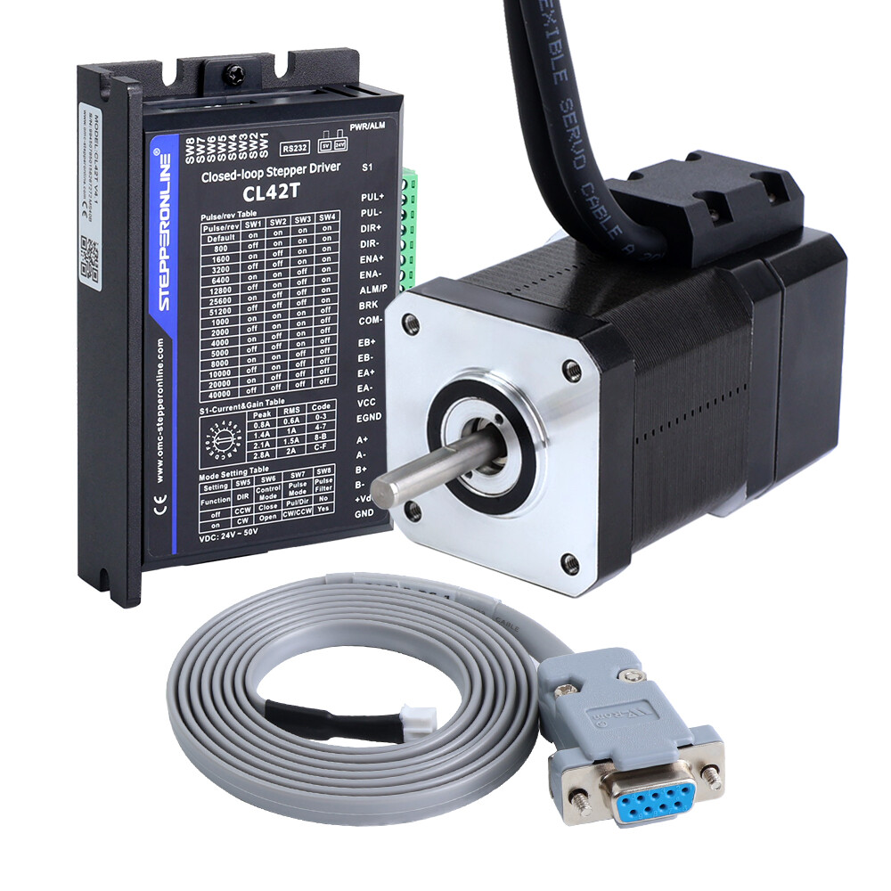 STEPPERONLINE 1 Axis Nema 17 Closed Loop Stepper Motor 74oz.in & Driver CNC Kit