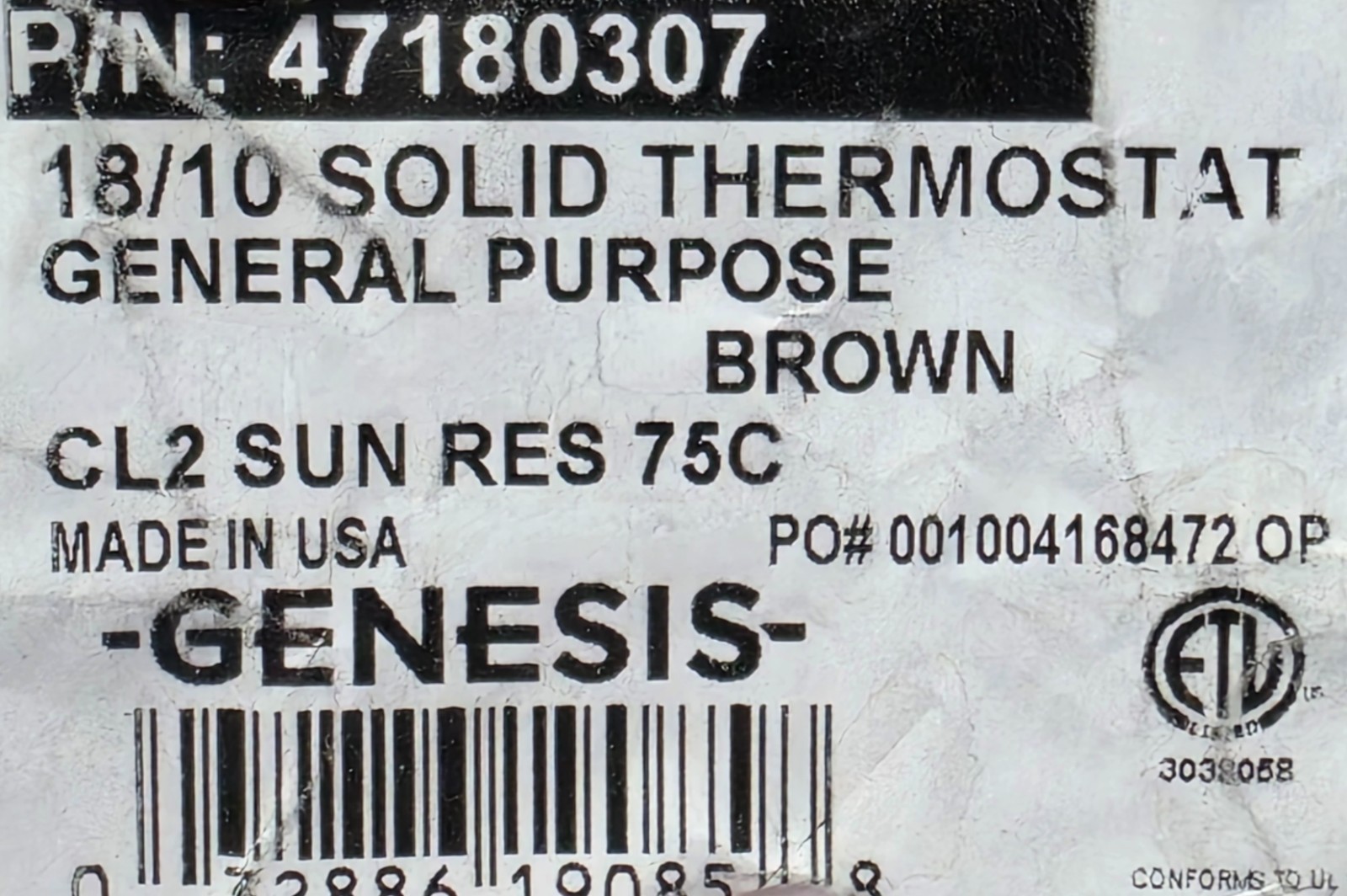 Southwire Genesis 4718 18/10C 18awg 10 Conductor Thermostat Cable Brown /25ft