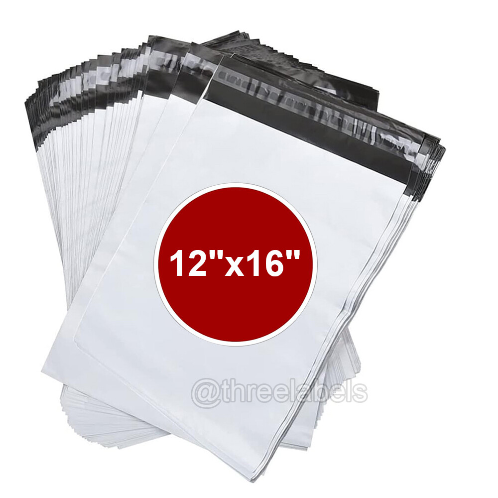 Poly Mailers 12″ x 16″ Self-Sealing Shipping Envelopes Plastic Bags 2.5 Mil USA