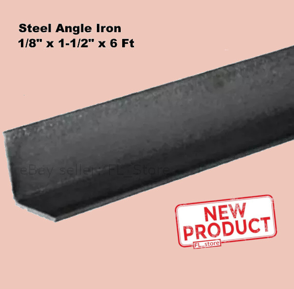 Steel Angle Iron 1/8″ x 1-1/2″ x 6 Feet Hot Rolled Carbon Steel Stock Mill NEW