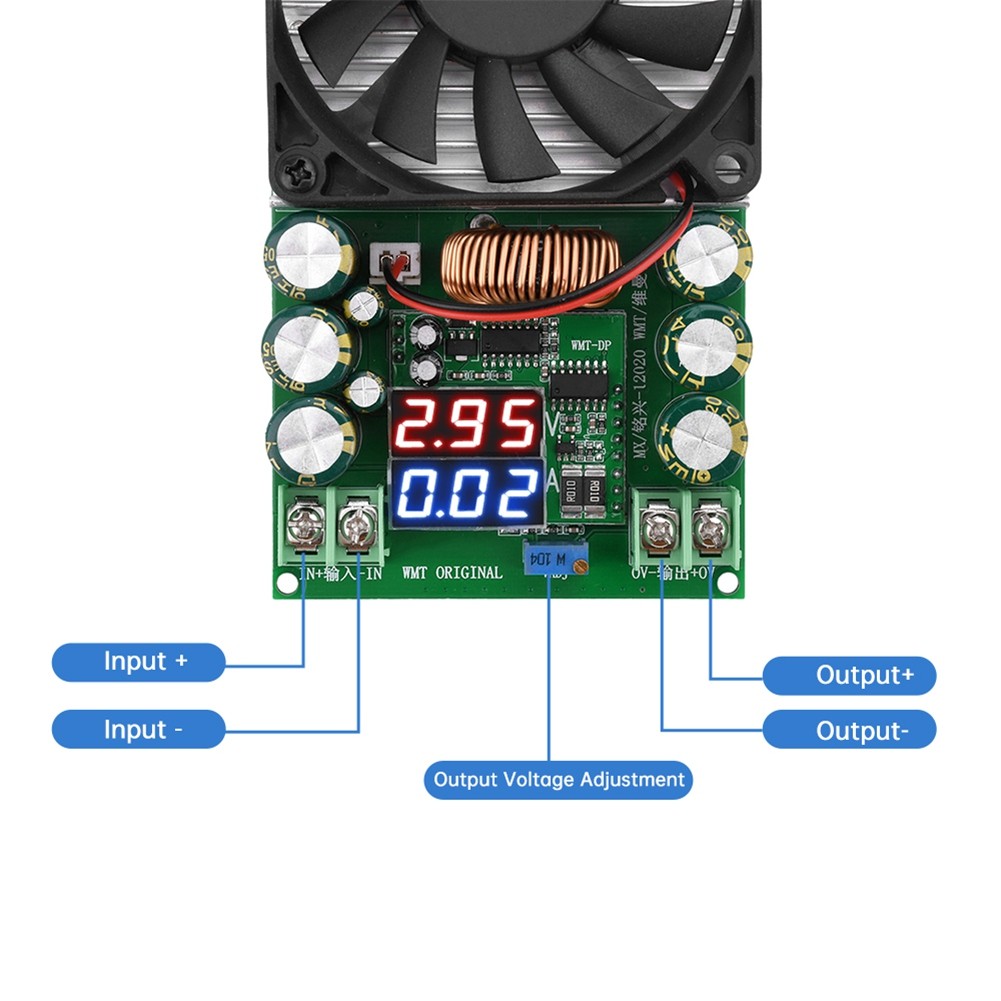 600W 20A DC-DC Buck Module CV CC Adjustable Buck Converter 120V 100V 96V1937