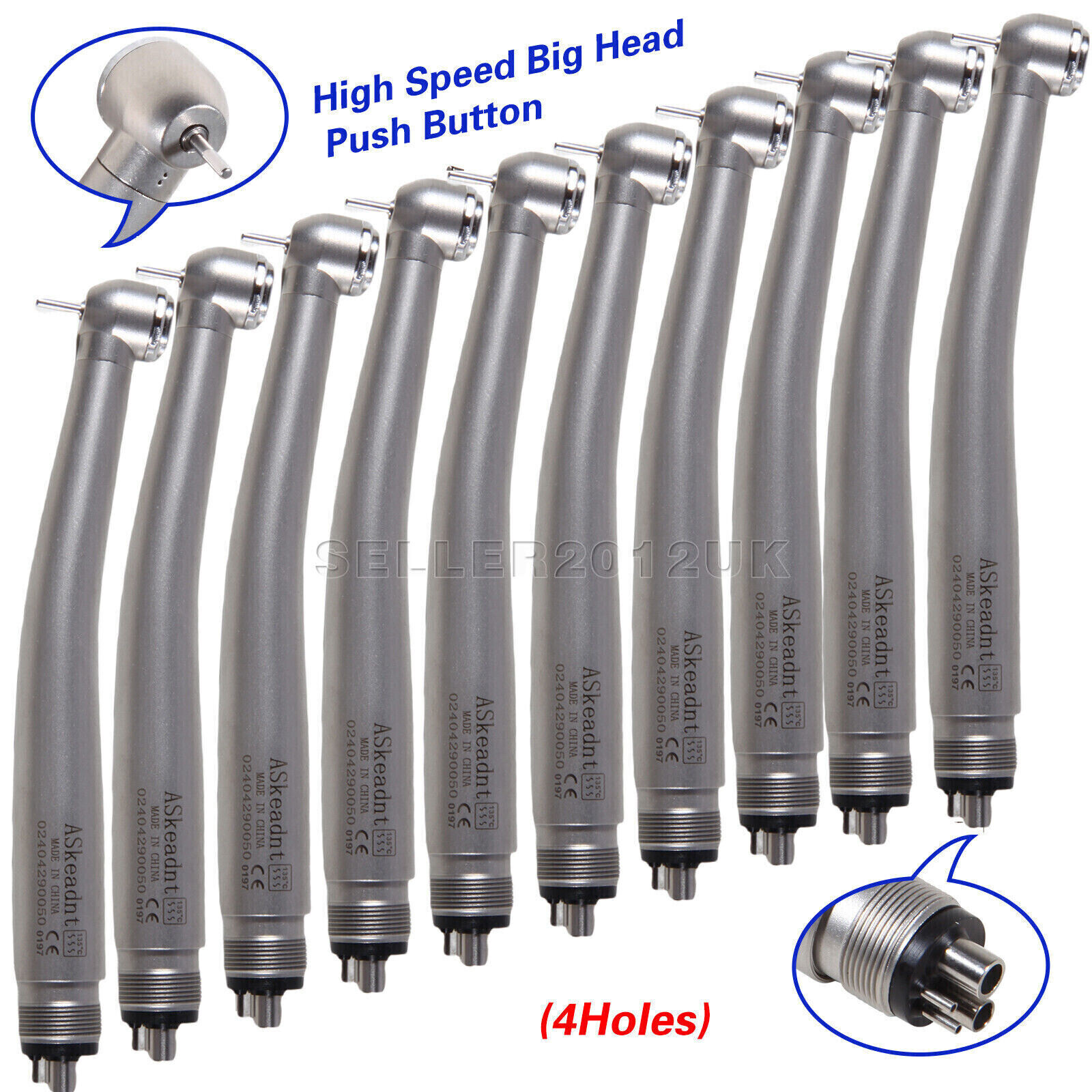 10 PCS Dental PANA MAX Style High Speed Handpiece Push Button 4 Hole Midwest