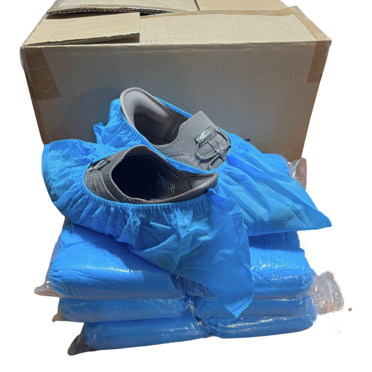 500 pcs – Disposable Shoe Covers Large – Heavy Duty Non-Woven | Fits Men 11.5