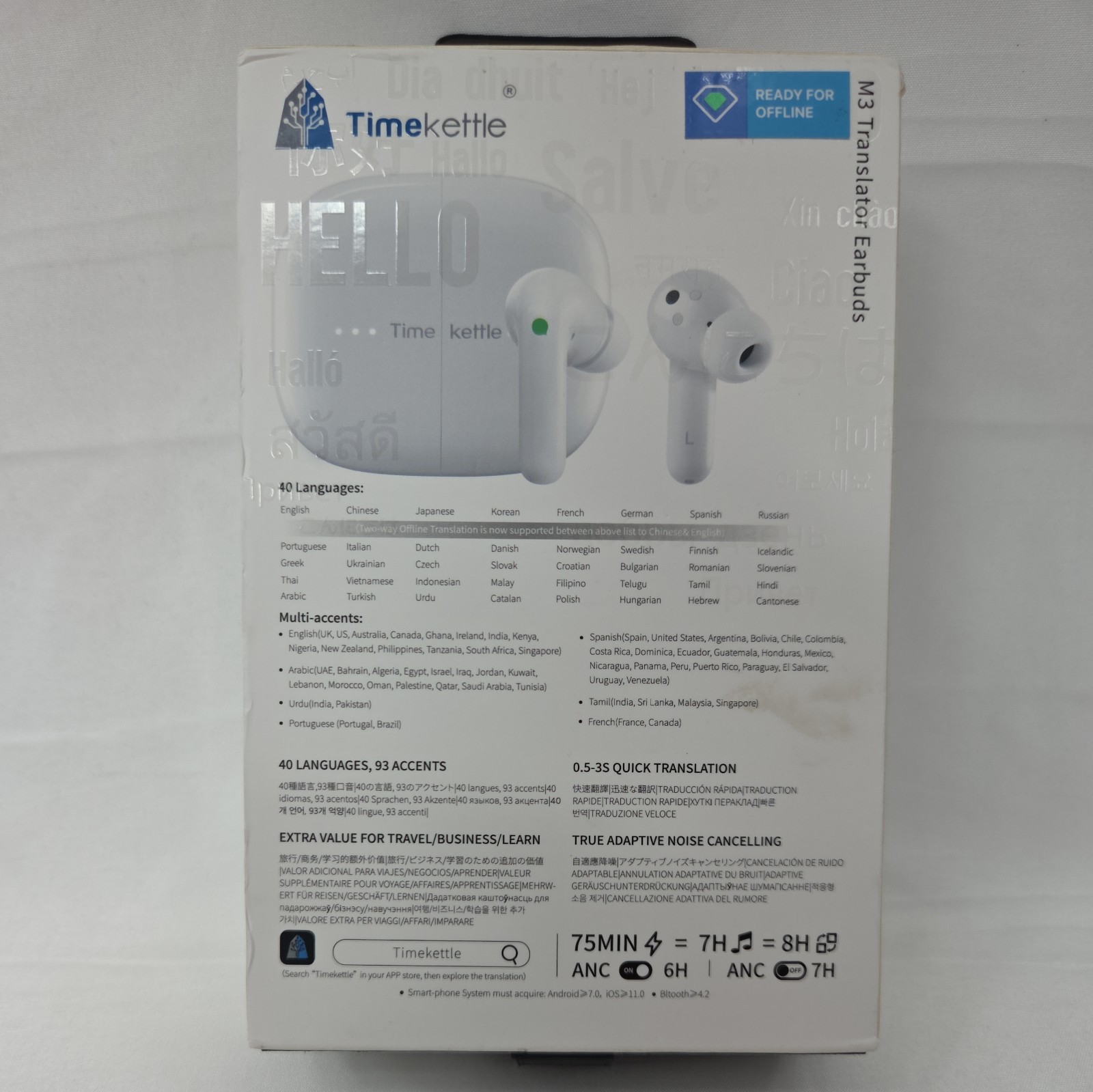 Timekettle M3 Language Translator Earbuds 40 languages