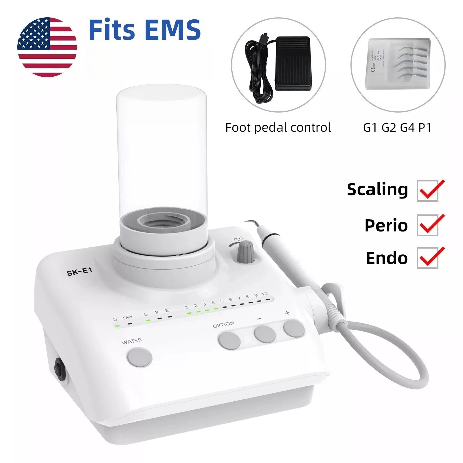 LED Dental Ultrasonic Piezo Scaler Handpiece Bottles Fit EMS Cavitron Woodpecker