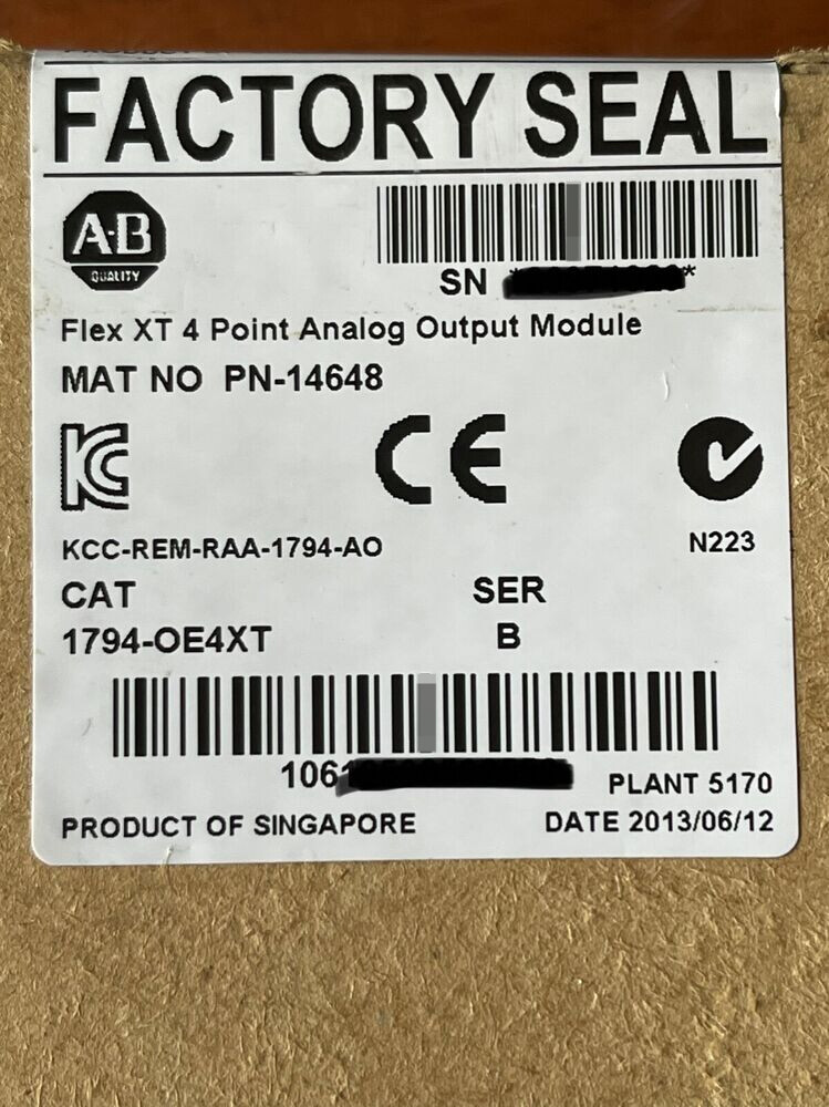 1794-OE4XT AB Flex XT 4 Point Analog Output Module Fast Shipping 1794OE4XT GQ