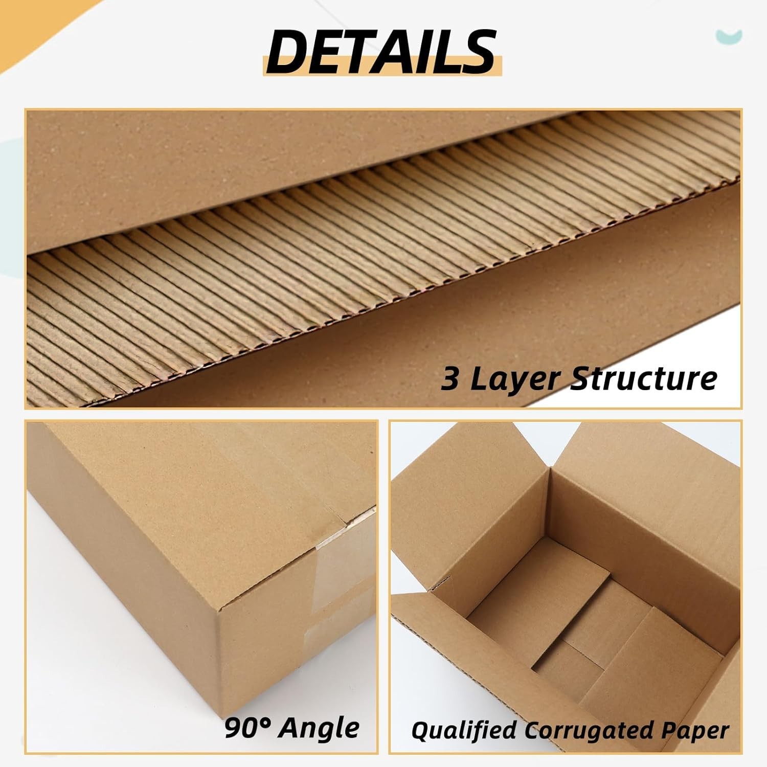Reliable Small Shipping Boxes – Eco-Friendly Kraft, 5x5x5 Inches, 6 Count