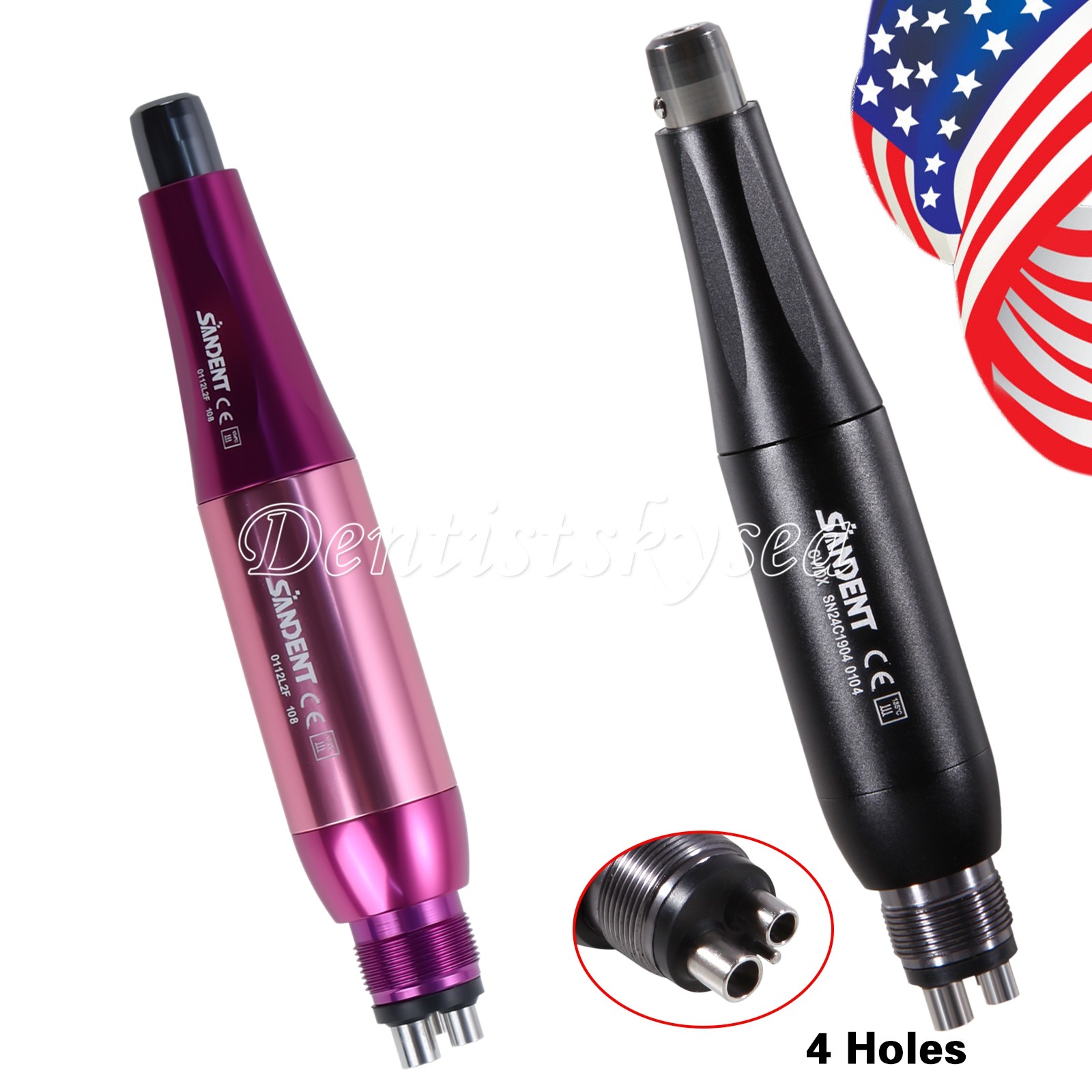SANDENT Electric Hygiene Prophy Handpiece 360° Swivel /100 Prophy Angles 105°