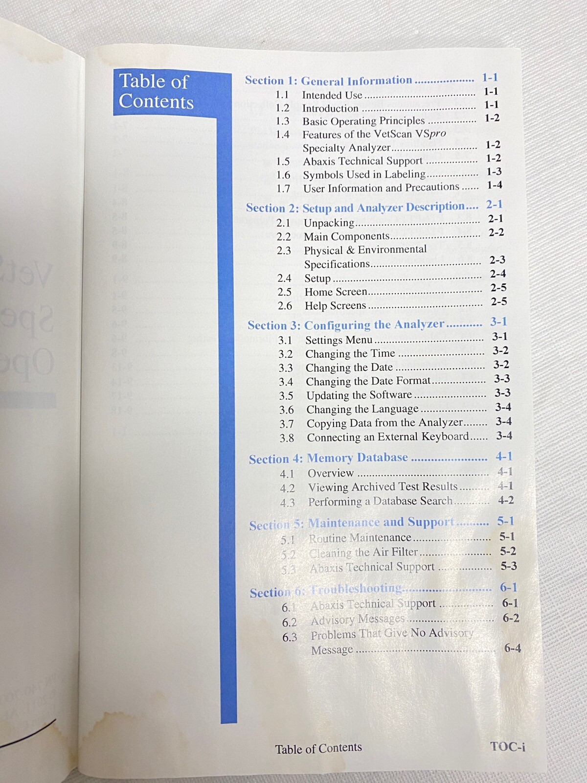 ABAXIS Vetscan VSpro Specialty Analyzer Operator’s Manual 740-7006 Rev. C