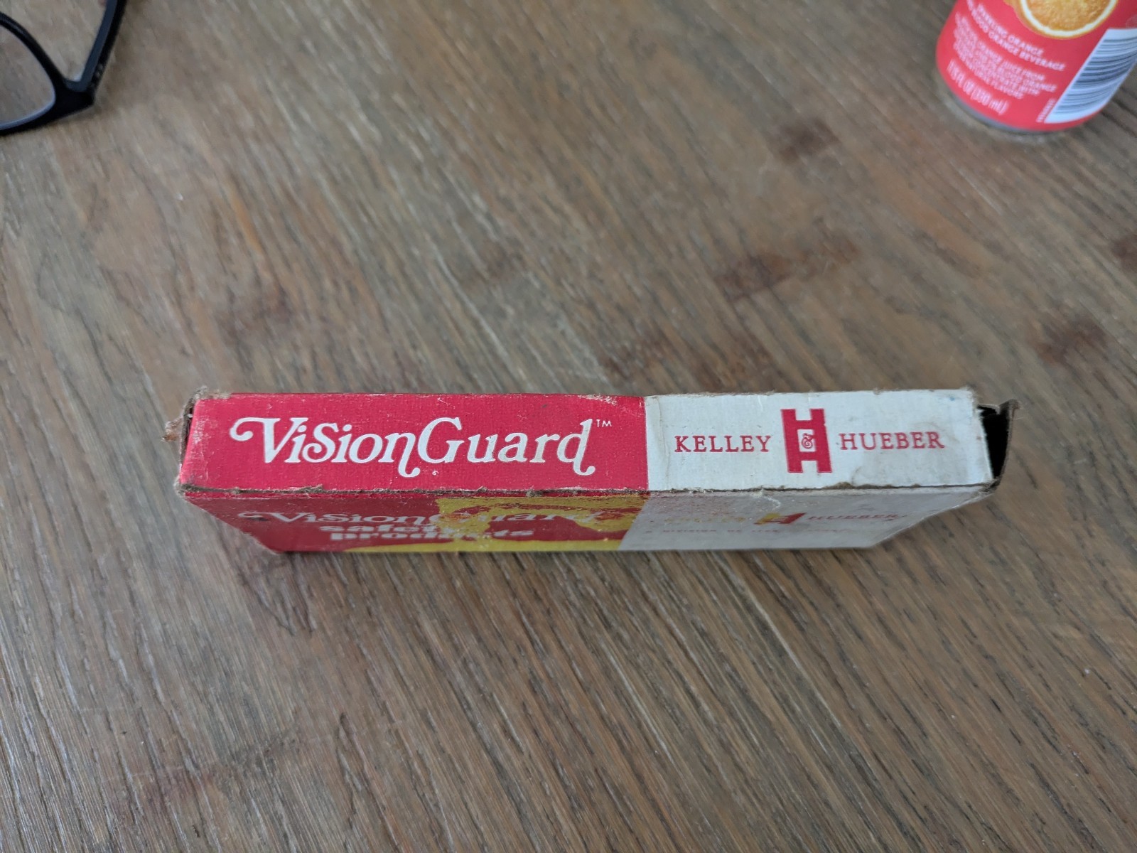 Vintage 1960 VisionGuard Full Frame Safety Glasses, Clear Lens, Gray/Black Frame