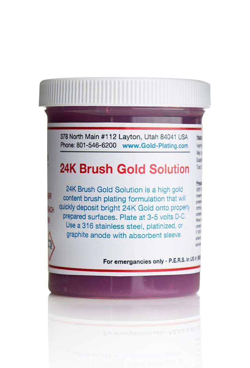 24K Gold Plating Solution – Brush – 8 oz GEL – Professional Grade