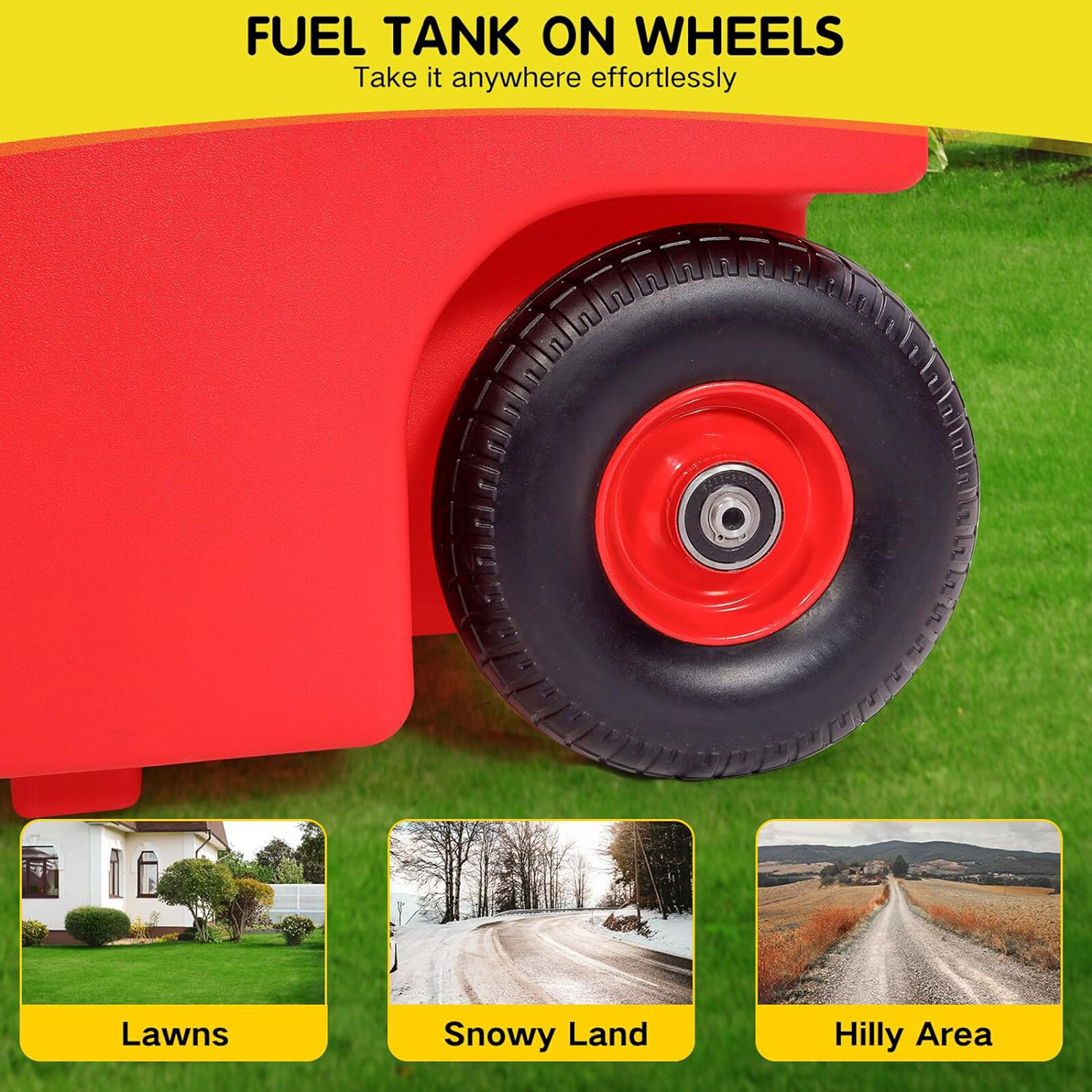 Automatic Fuel Transfer Pump with 32 Gallon Portable Fuel Caddy Tank Red