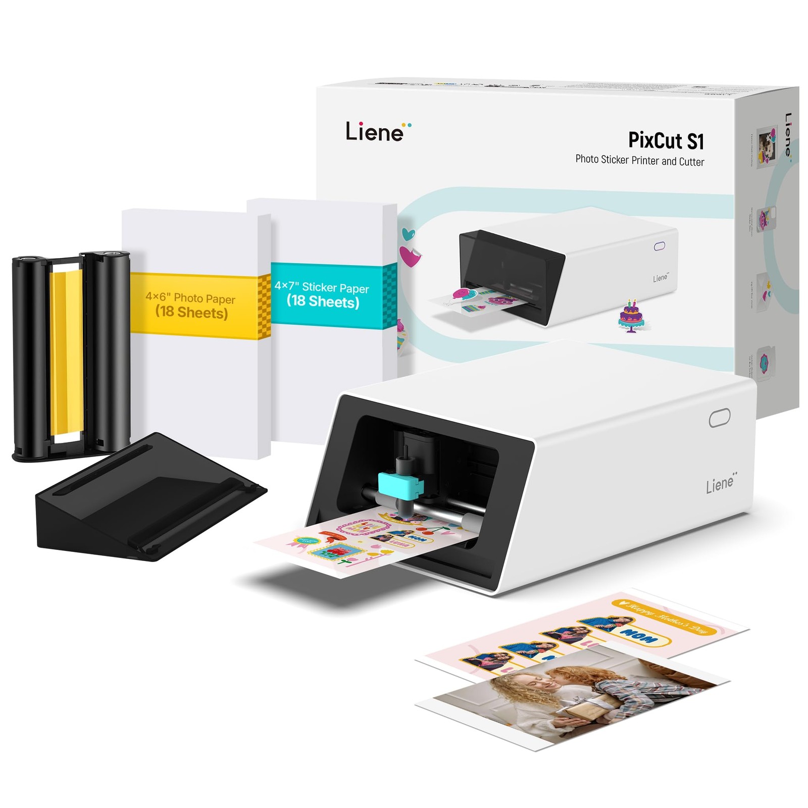 Liene PixCut S1 Color Sticker Printer & Cutting Machine AllinOne Sticker Mak…