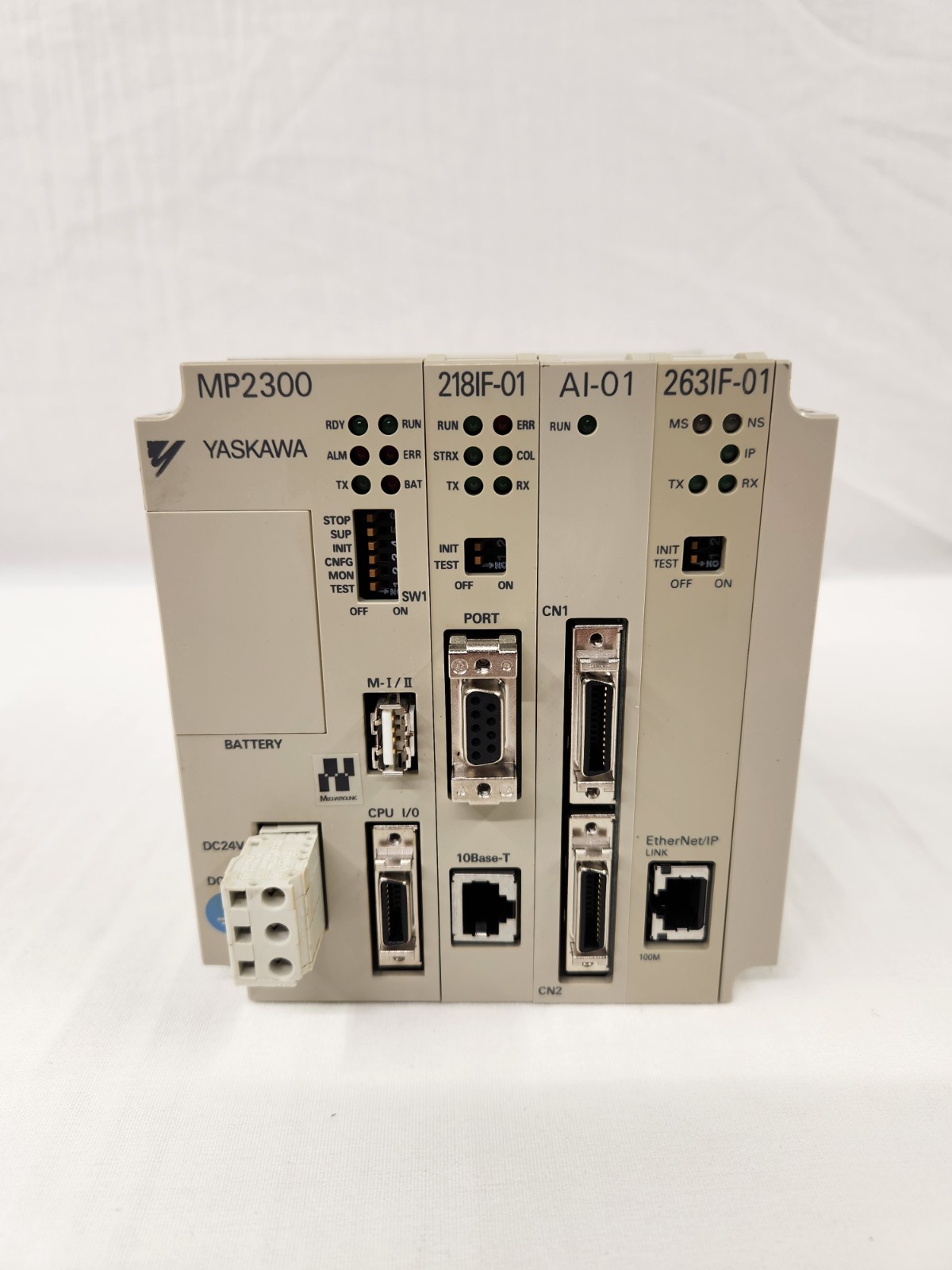 Yaskawa JEPMC-MP2300 Motion Controller CPU Module with 218IF-01/ AI-01/ 263IF-01