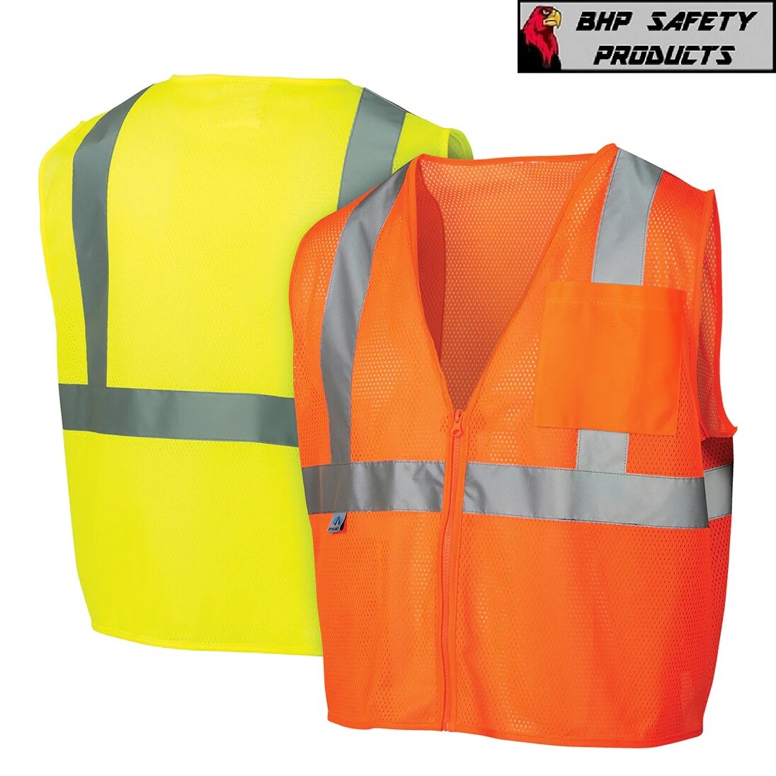 Class 2 Mesh High Visibility Safety Vest, ANSI / ISEA 107-2020 Type R – (RVZ21)