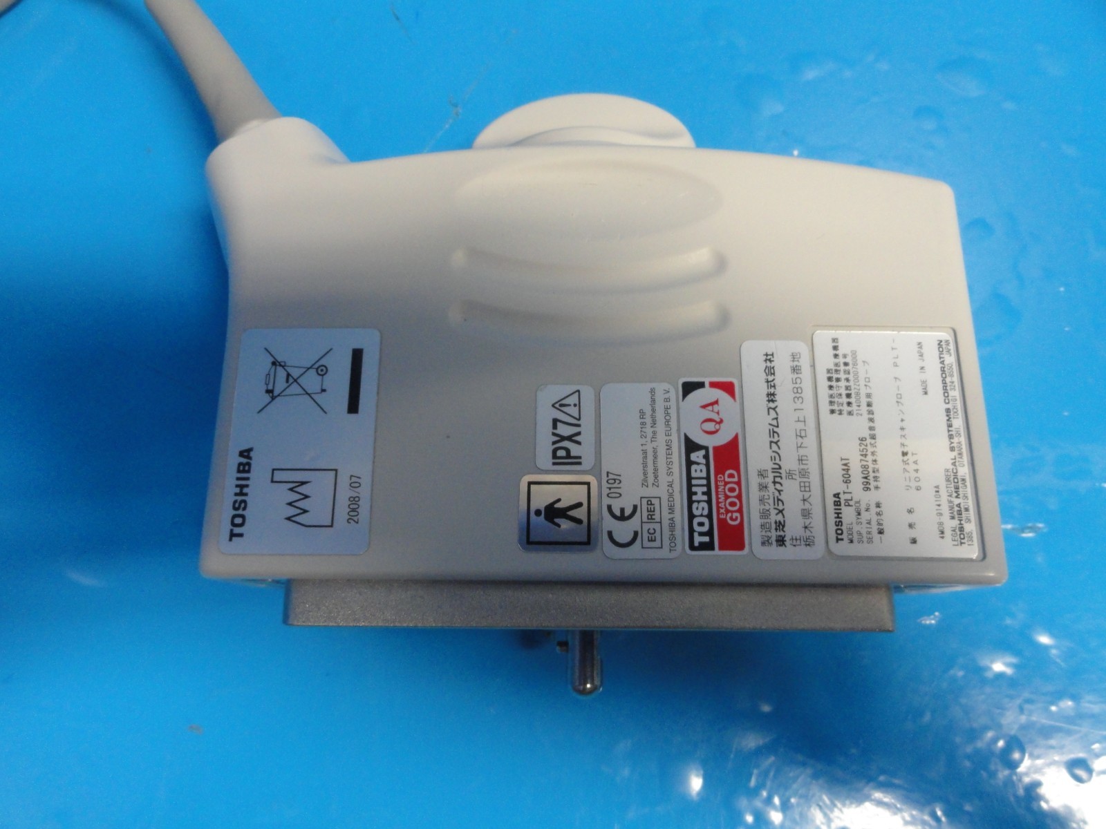 2008 TOSHIBA PLT-604AT LINEAR ARRAY PROBE (TOSHIBA APLIO & XARIO SERIES) ~15766