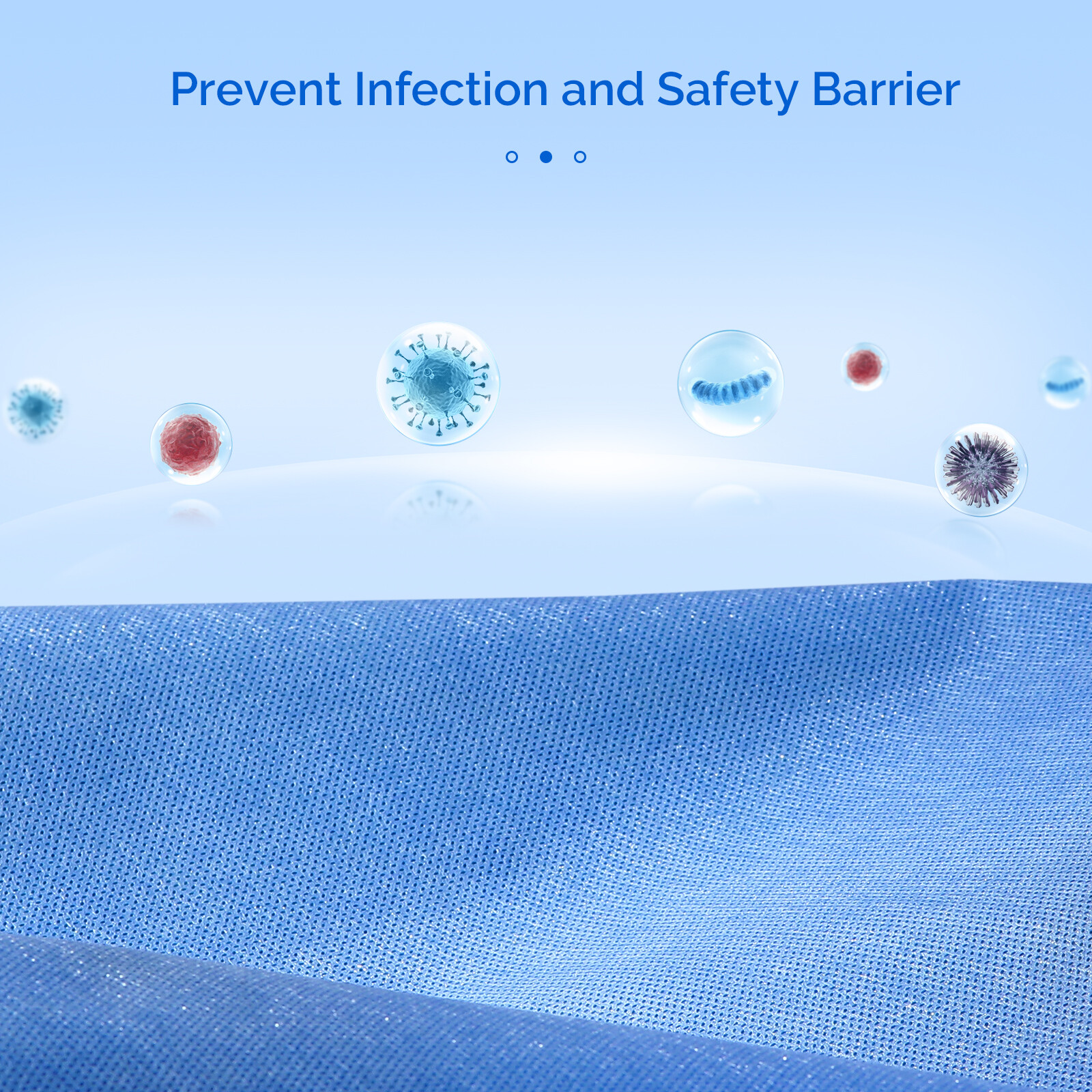 JMU Autoclavable CSR Sterilization Wraps 15″ x 15″ Blue Up to 1000/PK SMMS