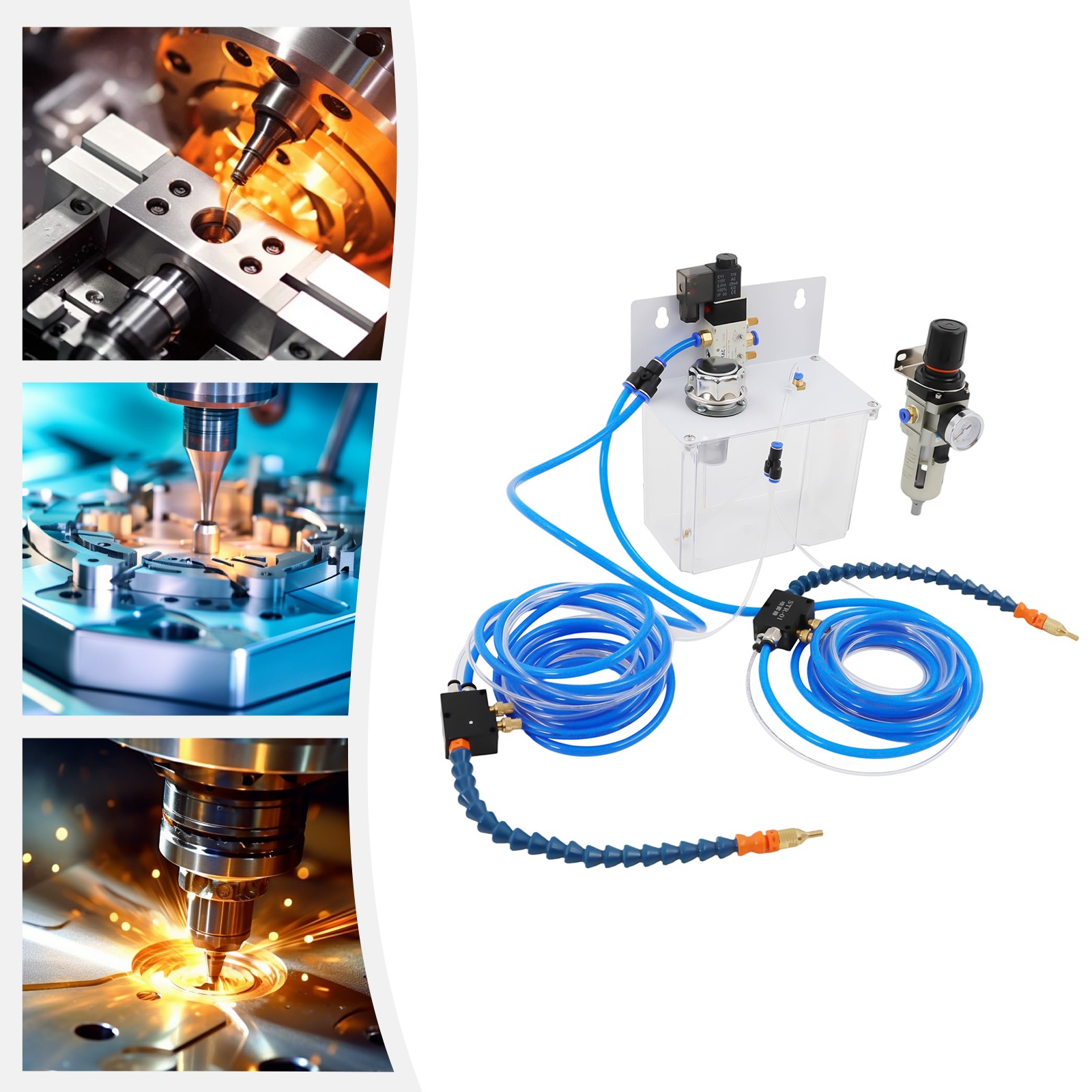 2 Sprayer Lubrication Spray System Cooling Sprayer Coolant Pump Oil Mist Sprayer