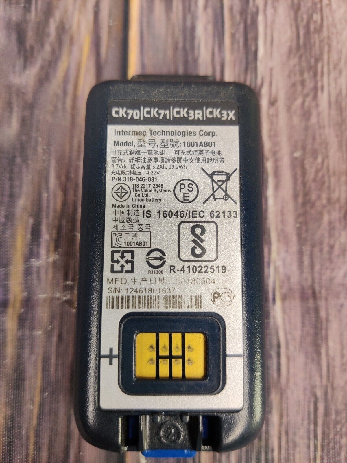 10 x Intermec Battery OEM CK70 CK71 CK3R CK3X 318-046-021 1001AB01 5200mAH