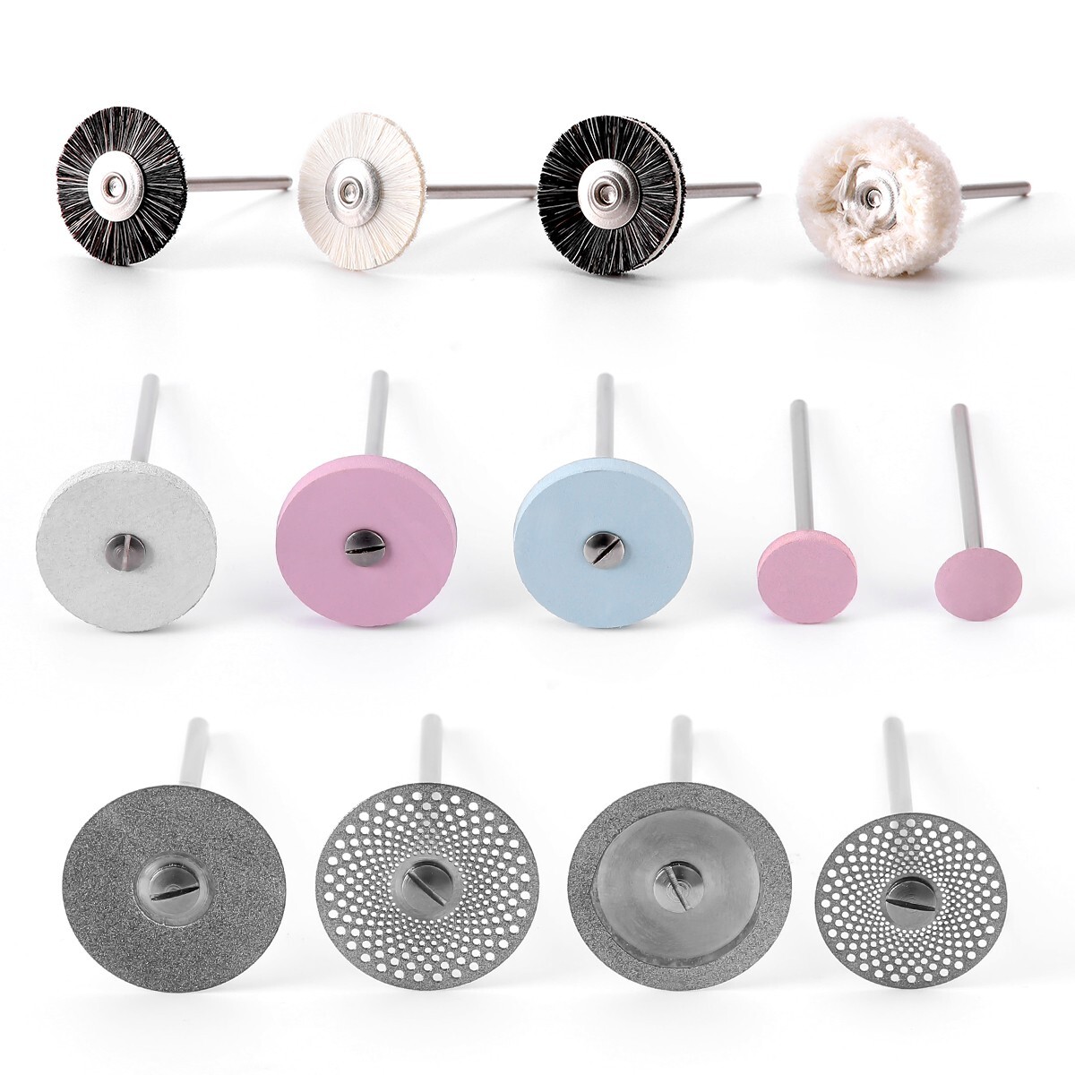 35Pcs Dental Lab Diamond Burs Polishing Kit HP 2.35mm Use for Ceramics Porcelain