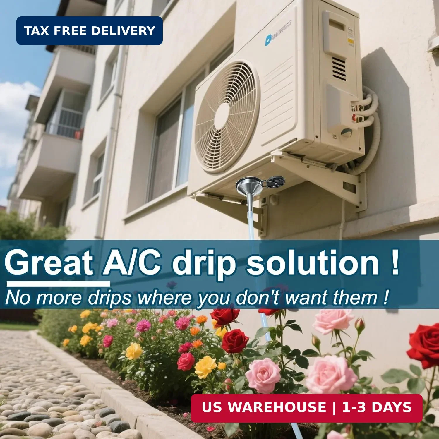 4Ft Magnetic Window Air Conditioner Drain Kit Universal Portable Air Conditioner