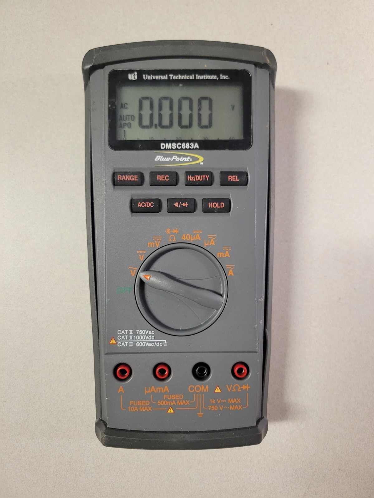 Blue-Point DMSC683A CAT III Digital Multimeter 4000 Count AC/DC V/A Ohms
