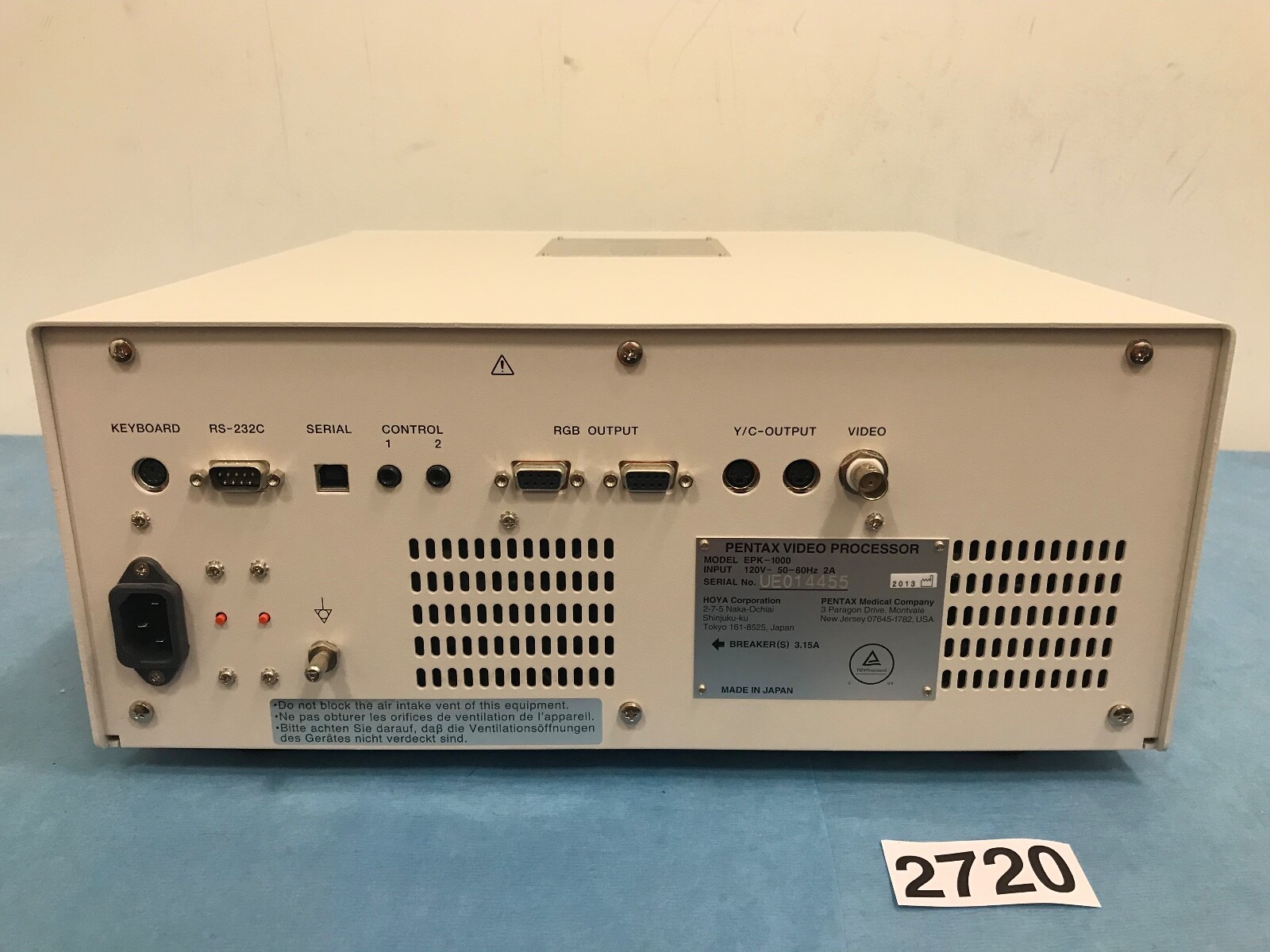 Pentax EPK-1000 Endoscope Video Processor and OS-A50 Keyboard