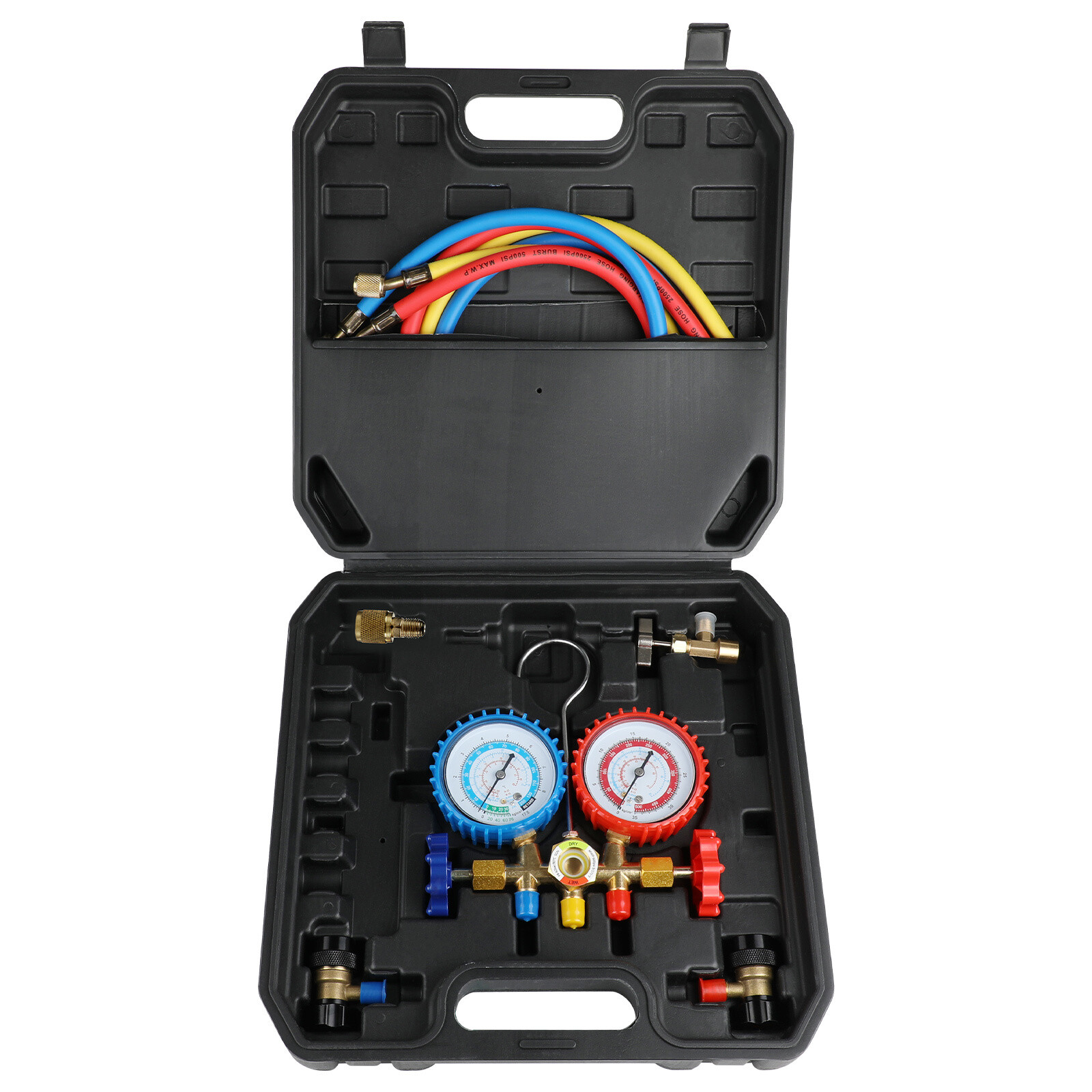 R134A HVAC A/C Refrigeration Kit AC Manifold Gauge Set Auto Service Kit R12 R22