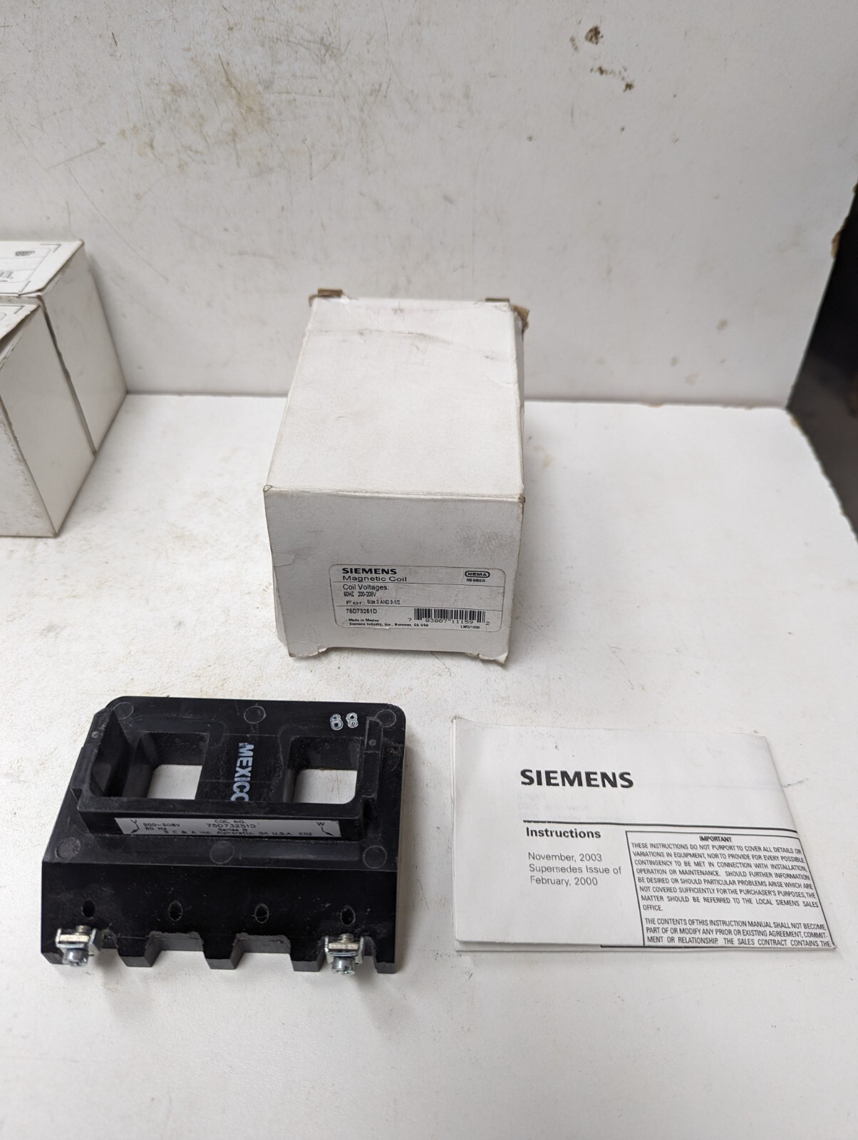 Siemens 75D73251D Magnetic Coil for Size 3 – 3.5 Starter Contactor 200-208 Volt