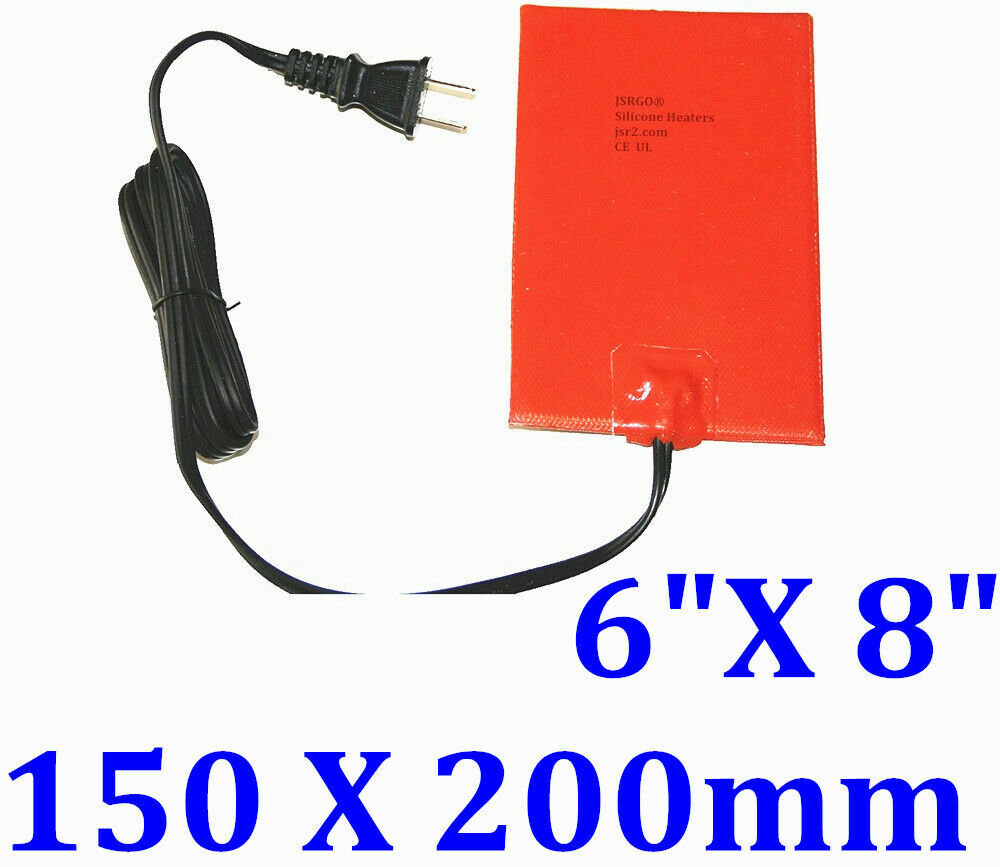 Silicone Heat Pad Engine Sump Heater 6″ X 8″ 300W w PSA Plug Factory Direct Sale