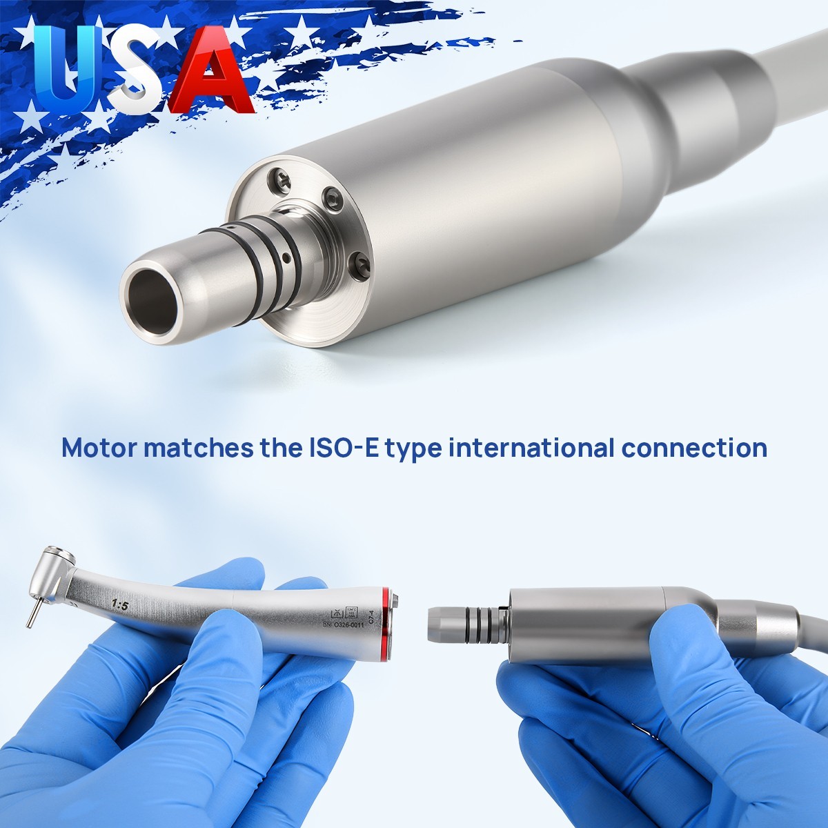 AZDENT Dental Brushless LED Electric Micro Motor w/Water/1:5 Increaing Handpiece