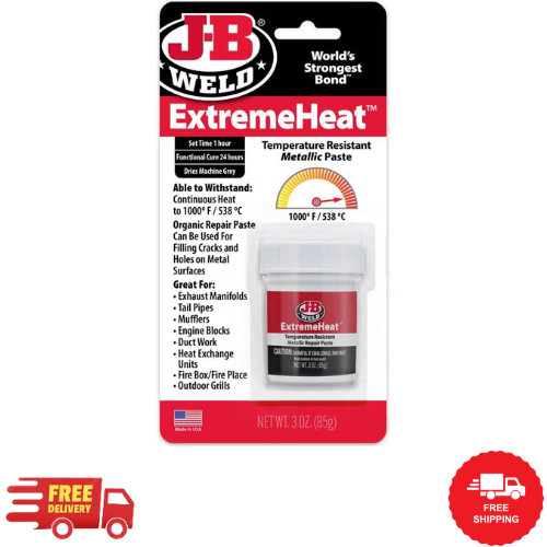 J-B Weld 37901 ExtremeHeat High Temperature Resistant Metallic Paste – 3 oz