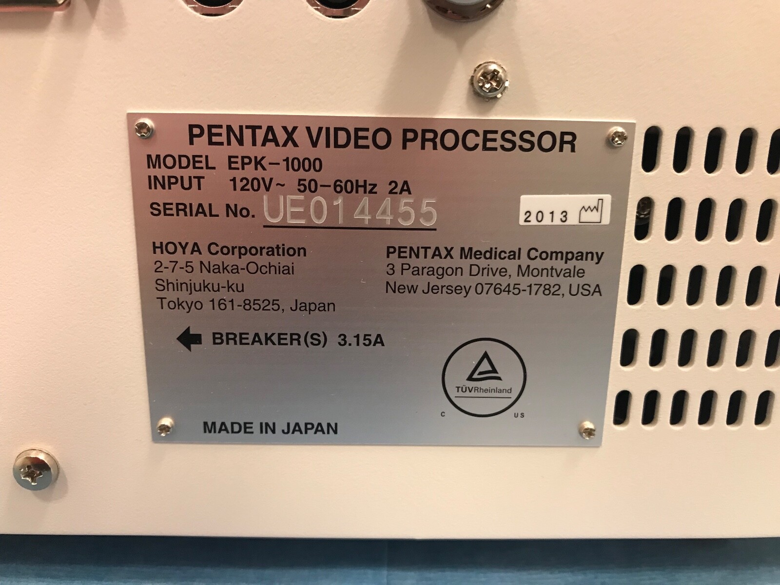 Pentax EPK-1000 Endoscope Video Processor and OS-A50 Keyboard