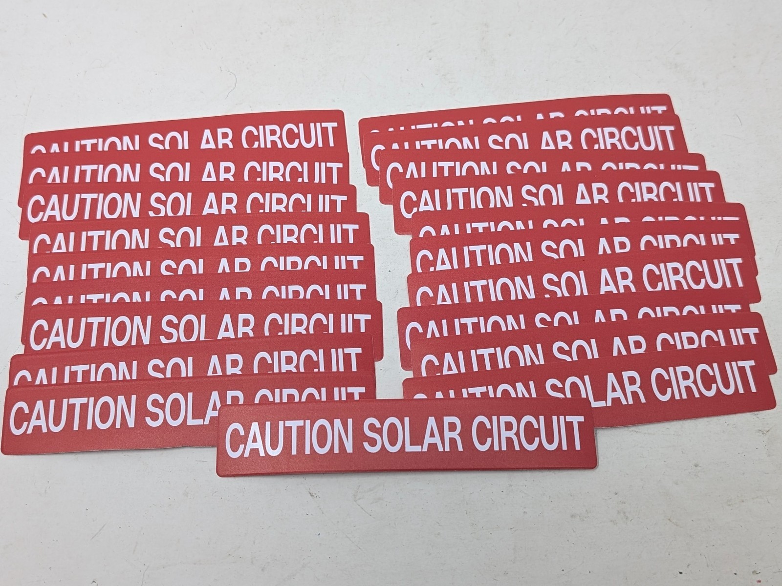 pack of 20 Caution Solar Circuit Vinyl Label UV Rated PV decals / stickers