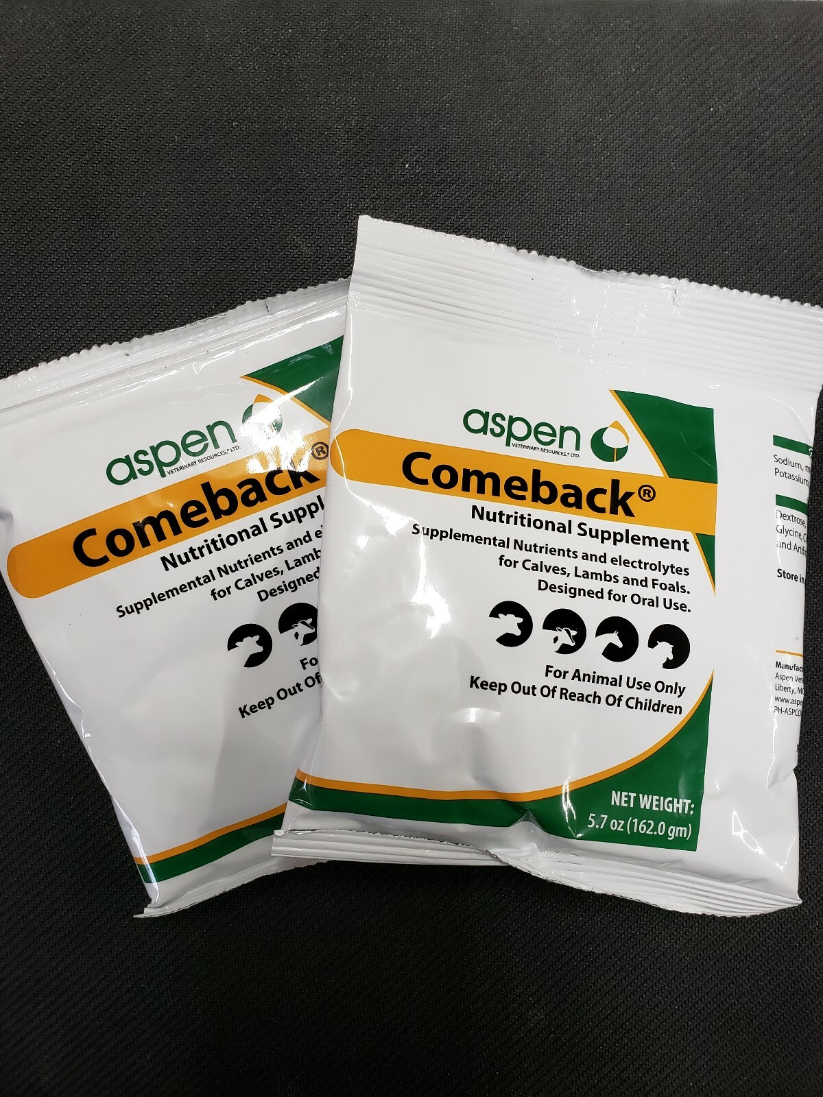 Aspen Comeback Nutritional Supplement Electrolytes For Livestock (2pk)