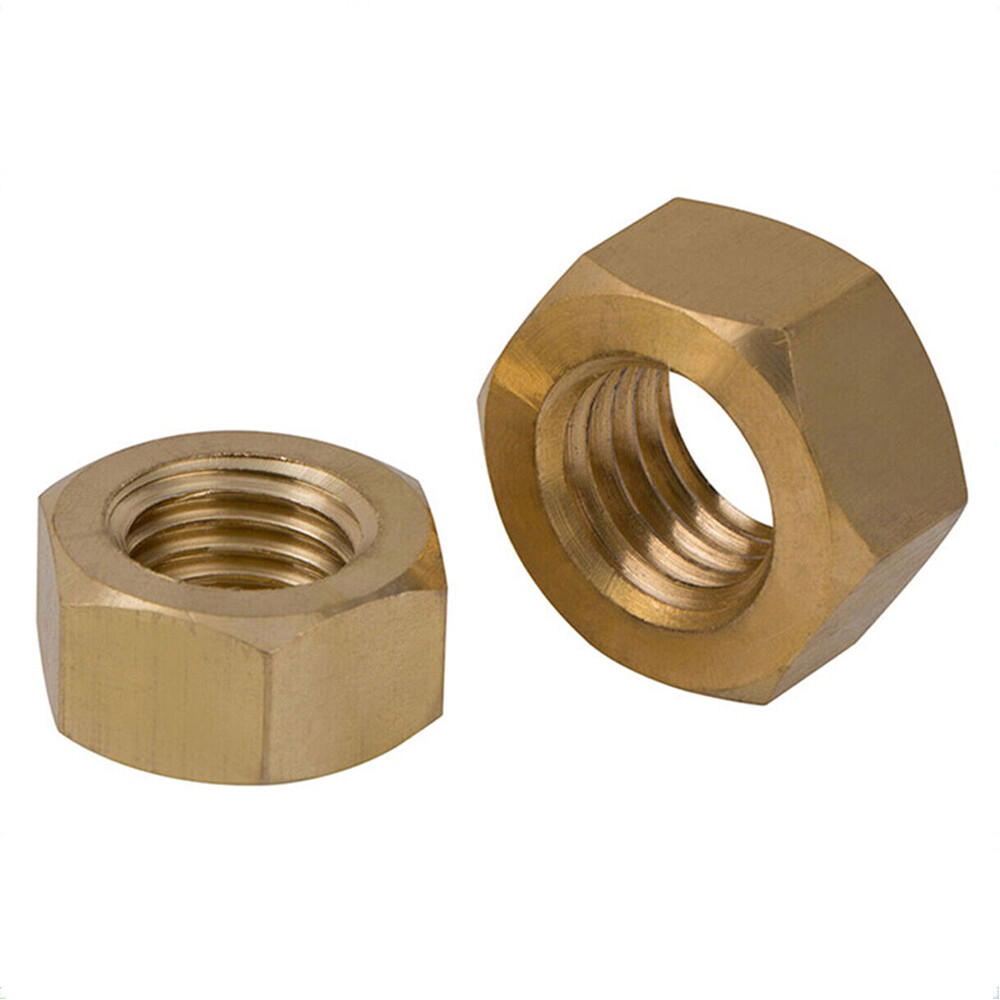 Solid Brass Hexagon Full Nuts For Bolts & Screws M1.4 M1.6 M2 M2.5 M3 M4 M5 M6M8