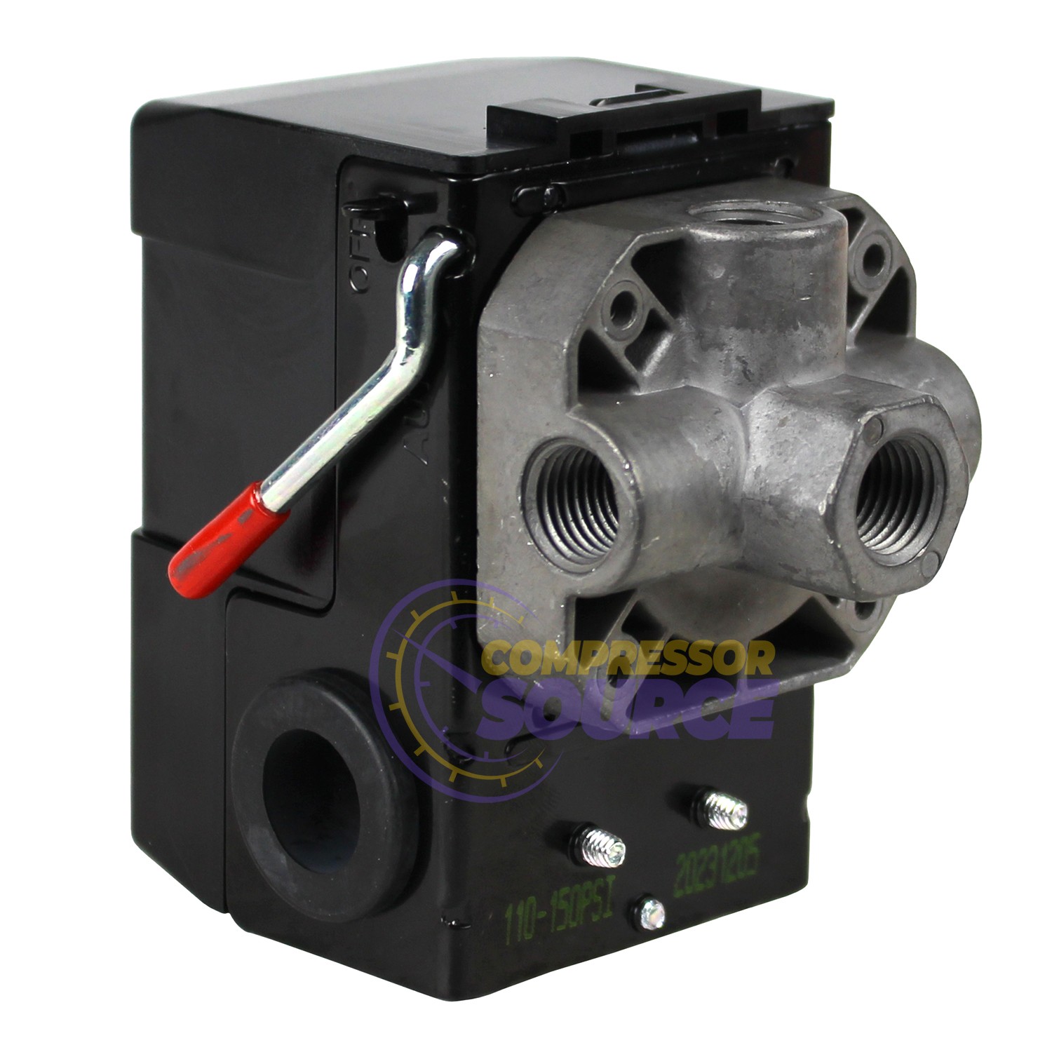 Lefoo 110-150 PSI 4 Port Pressure Switch Air Compressor Control with Unloader