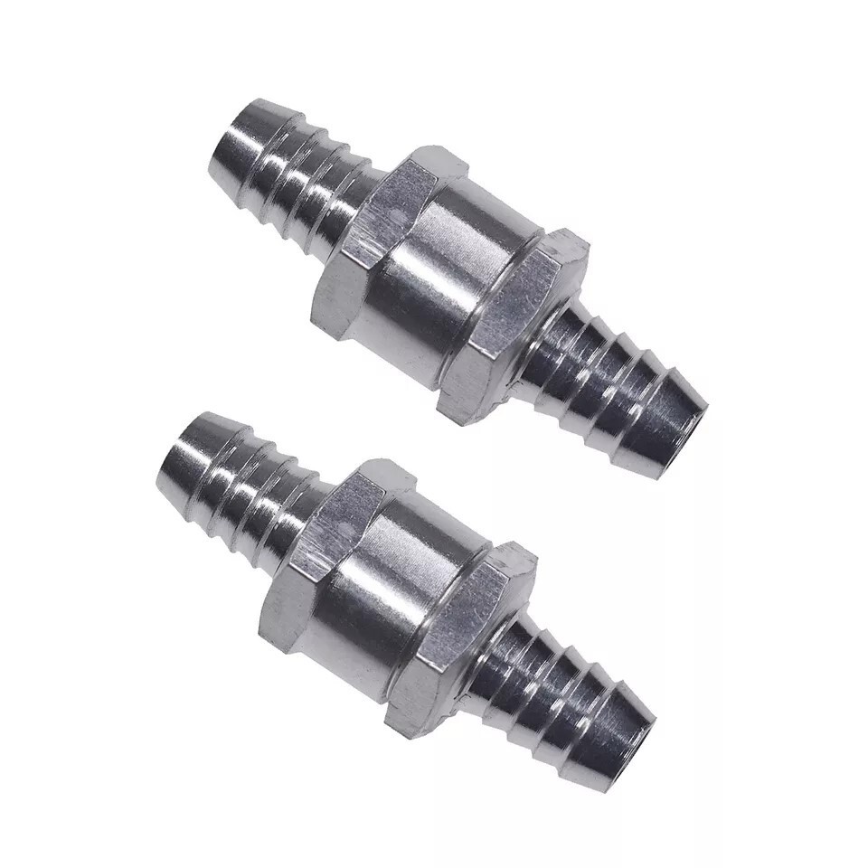 2pcs 12mm 1/2″ Fuel Non-Return One Way Check Valve Petrol Diesel Oil Aluminum