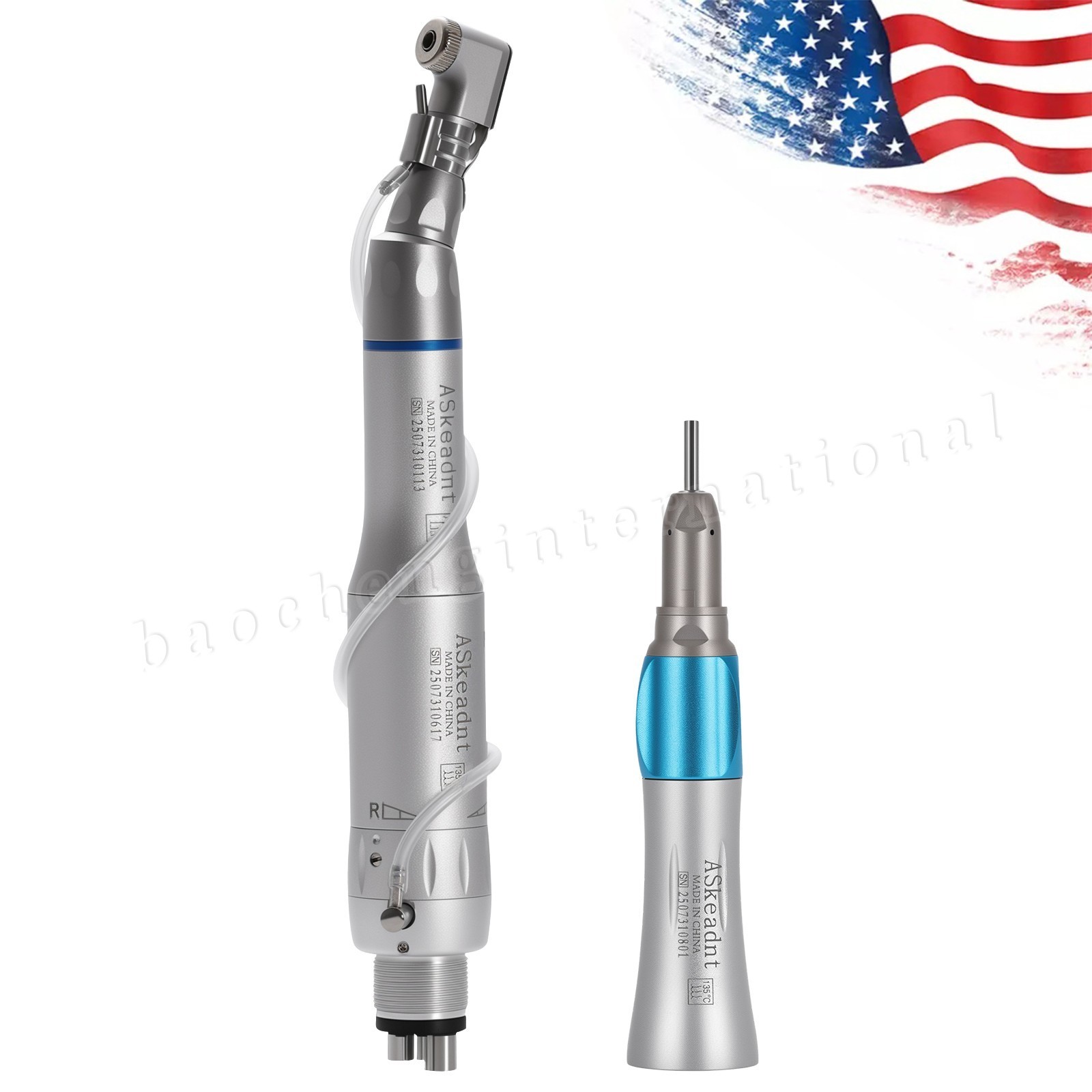 Dental slow Speed Contra Angle Straight Handpiece Air Motor 2H/4H Micromotor
