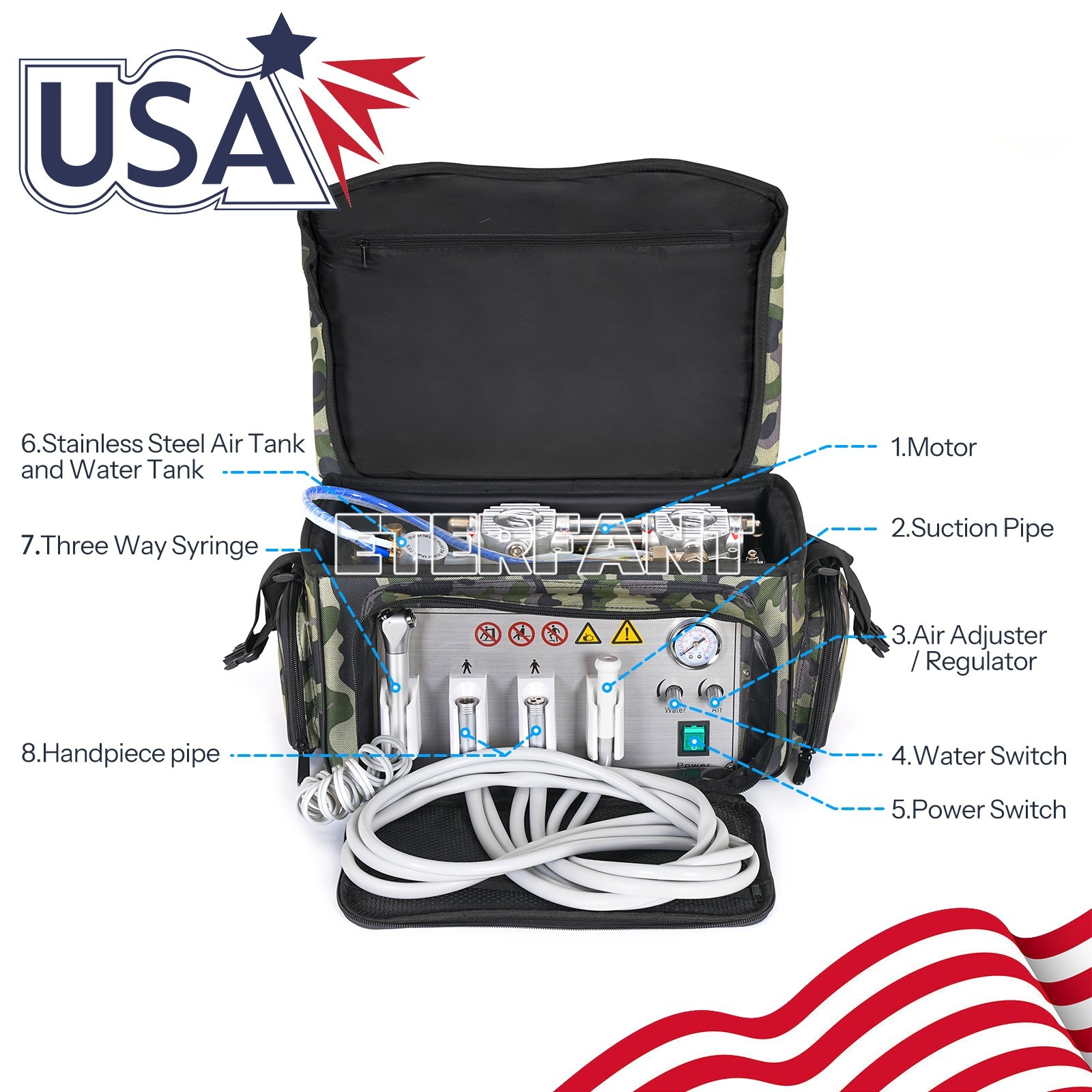 Dental Portable Delivery Unit Air Compressor Suction System 4H/Turbine Unit 4H