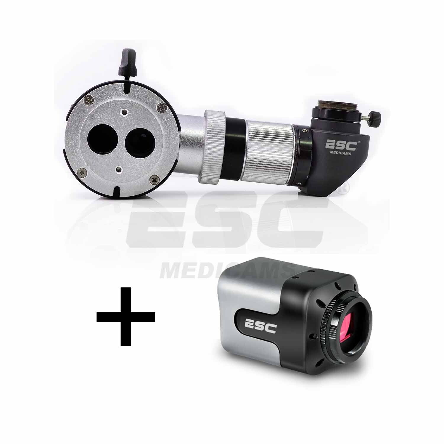Zeiss Type Microscope C-Mount Camera, Adapter & Beam Splitter Lens for Slit Lamp