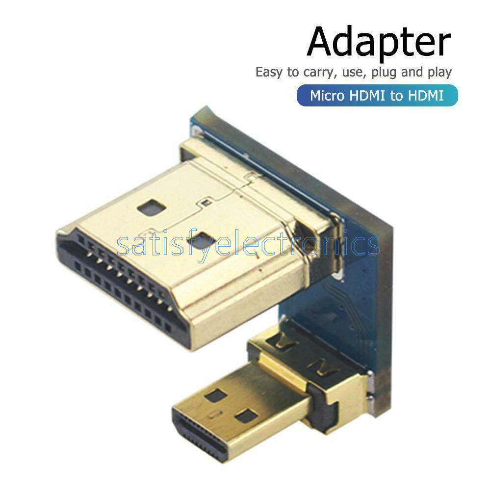 Mini Micro HDMI to HDMI Converter HDMI Screen Adapter for Raspberry Pi 4B NEW