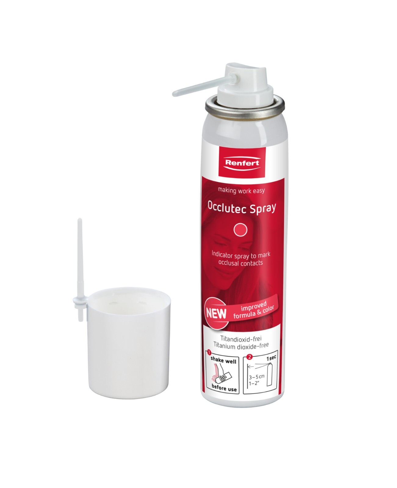 Renfert Occlutec Spray Indicator Spray Aerosol Marking Spray Red 75ml