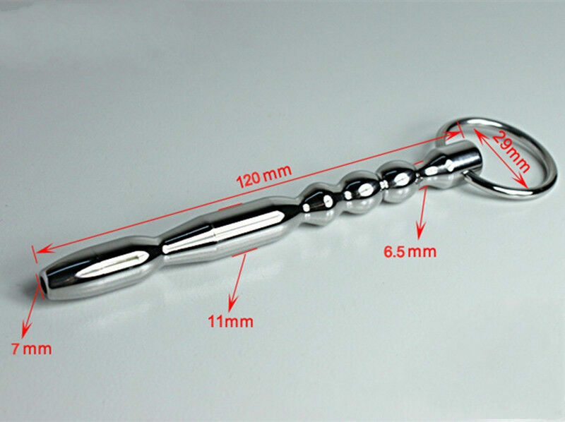 Male Urethral Stretching Sounds Dilator Through hole Stainless Steel Beads Plug
