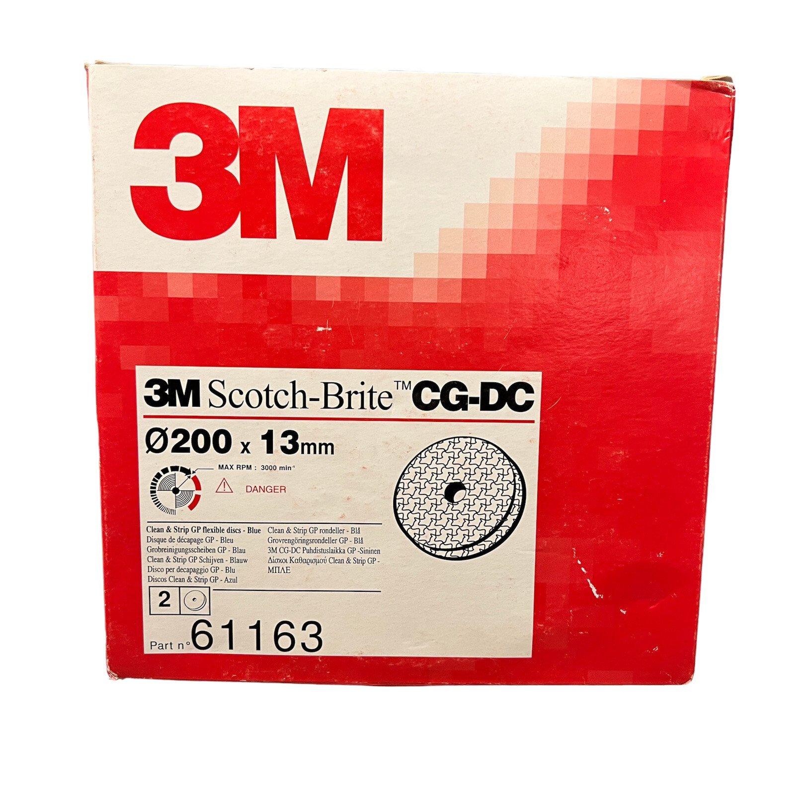 3M Scotch Brite 2 Discs Cg-Dc Abrasive 200 X 13 9 10/12ft For All Metals 61163