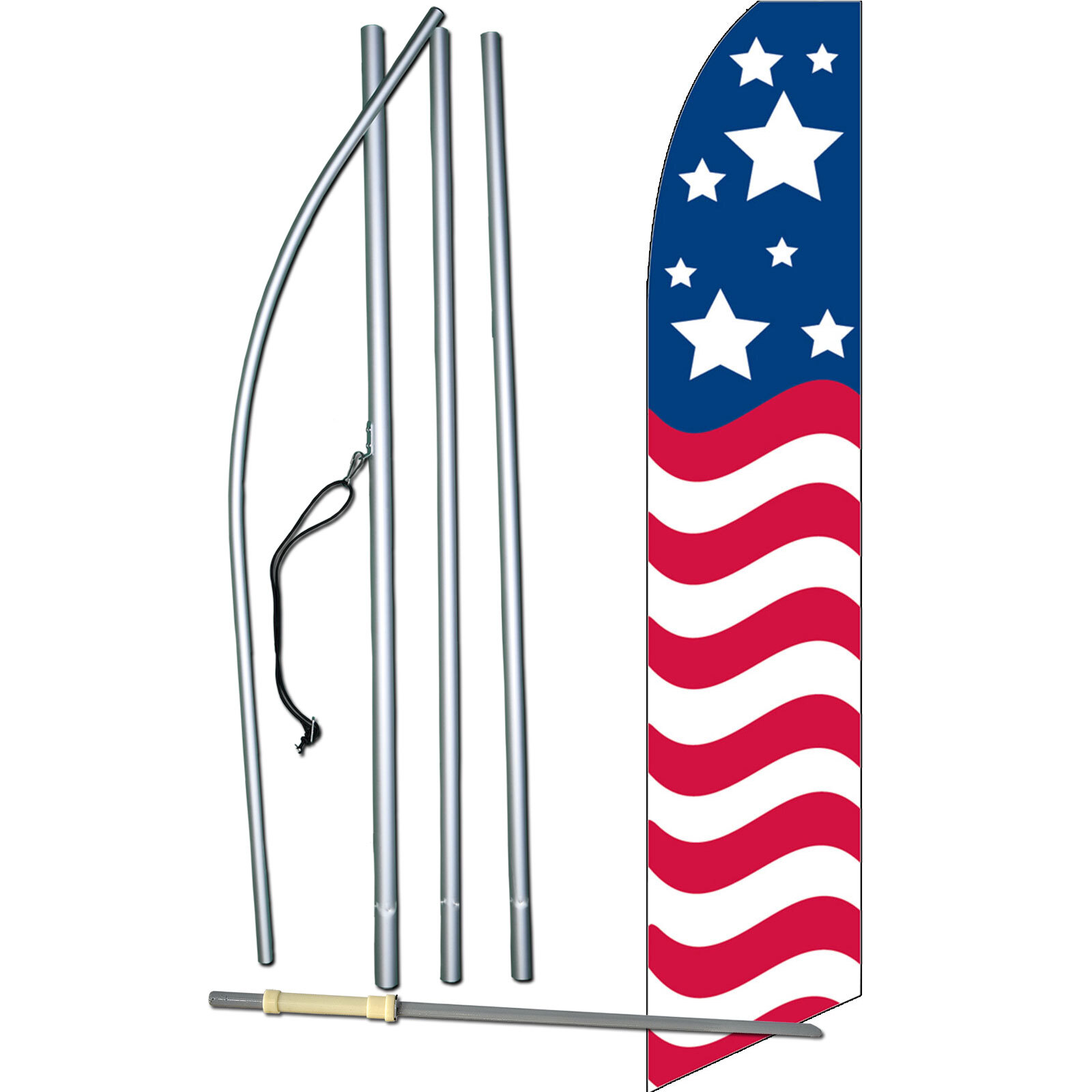 Stars & Stripes Complete Swooper Flag Bundle