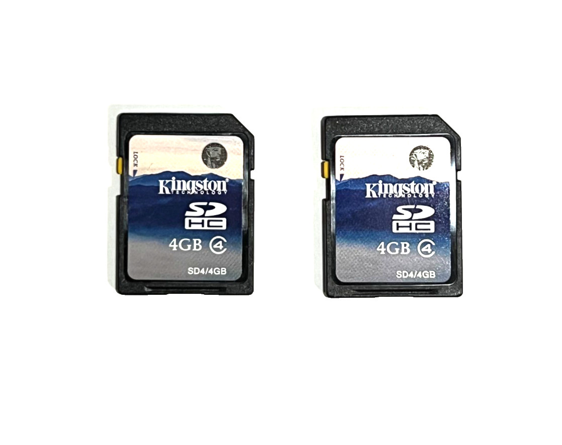 🔥🔥 2 Pack x Kingston 4GB SD CARD CLASS 2 SD4 Flash Memory Card Camera🔥🔥